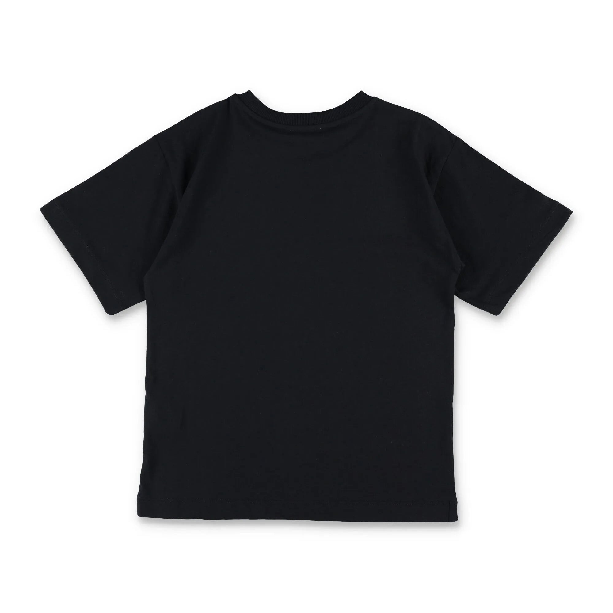Boys & Girls Black Printed Logo Cotton T-Shirt
