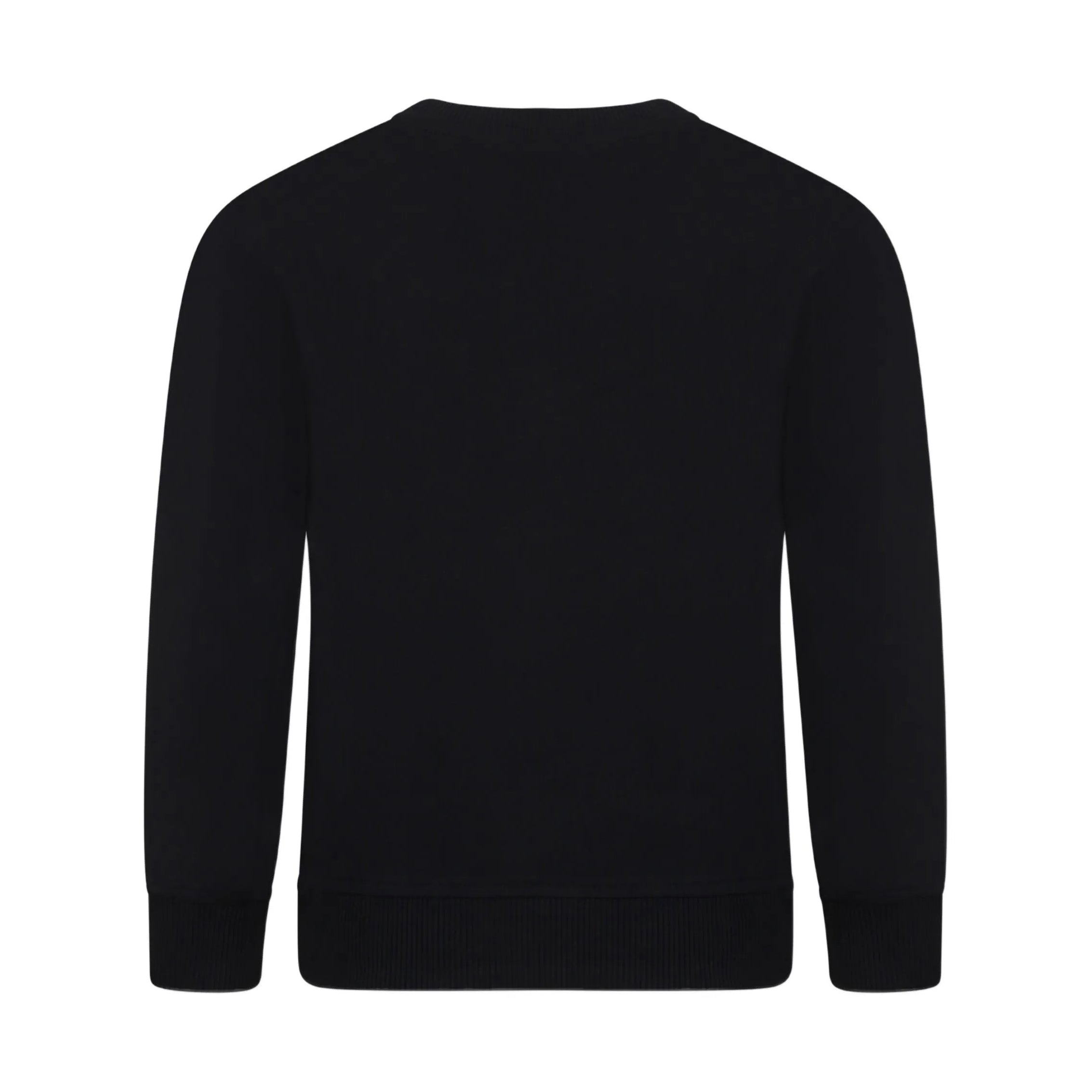 Boys & Girls Black Printed Logo Cotton Sweatshirt