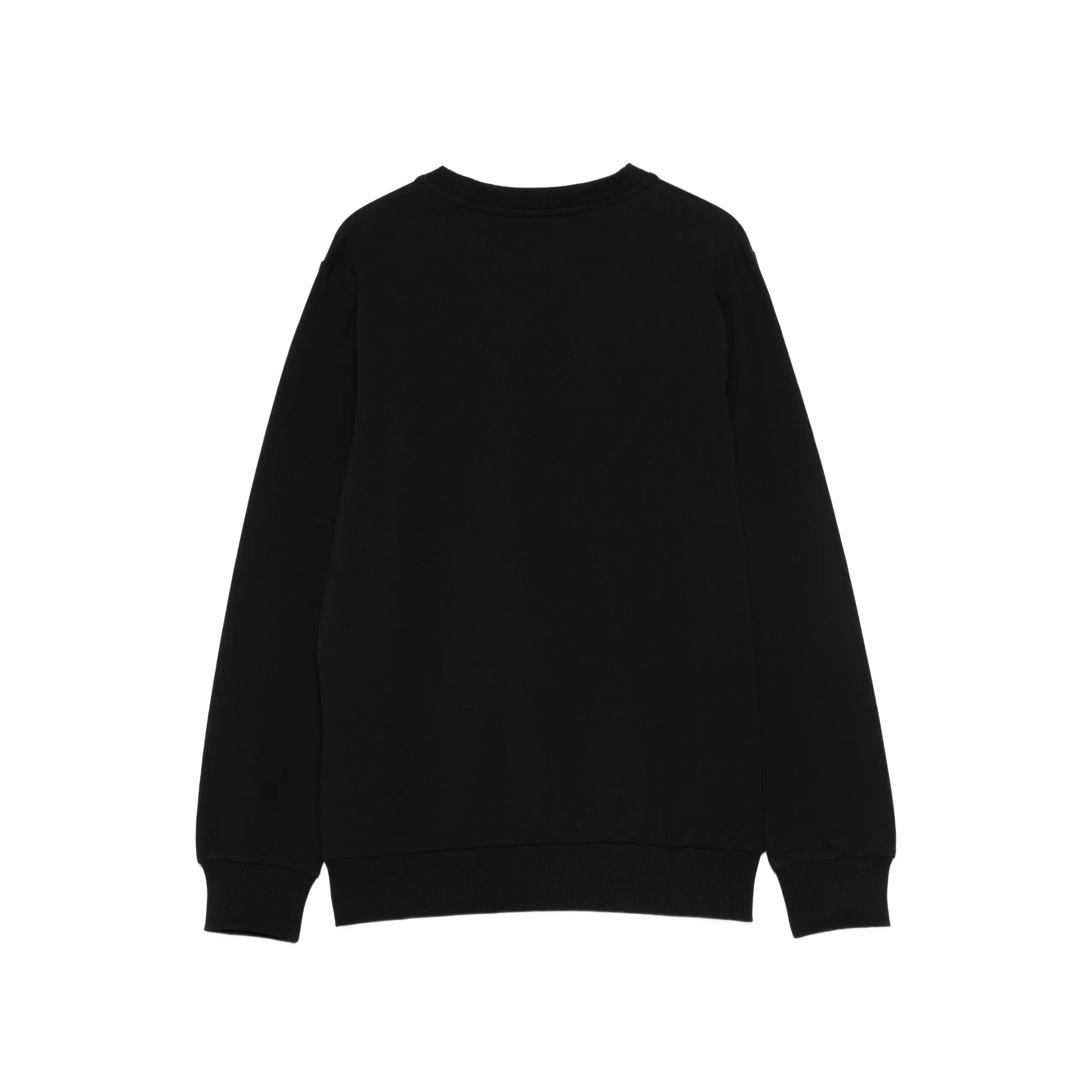 Boys & Girls Black Logo Cotton Sweatshirt