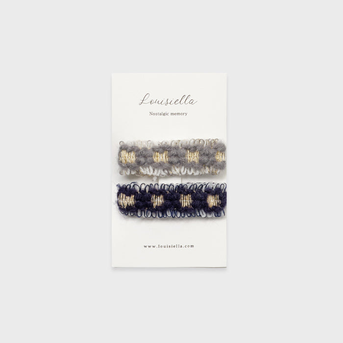 Barrettes Marine & Grises Fille (Lot de 2)