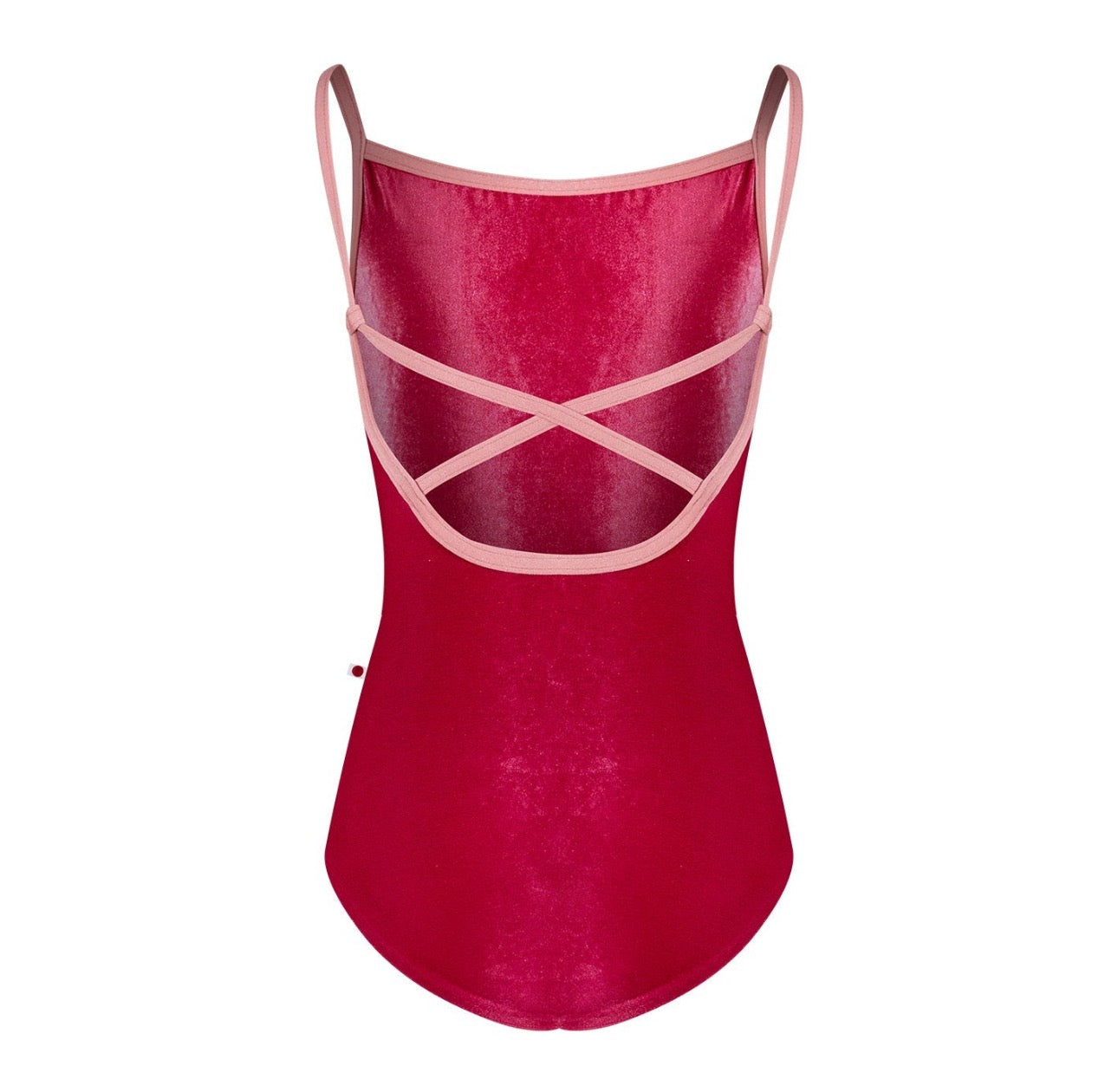 Girls Bright Pink "Daniela/V-Peony/N-Antique Rose" Velvet Ballet Onesies