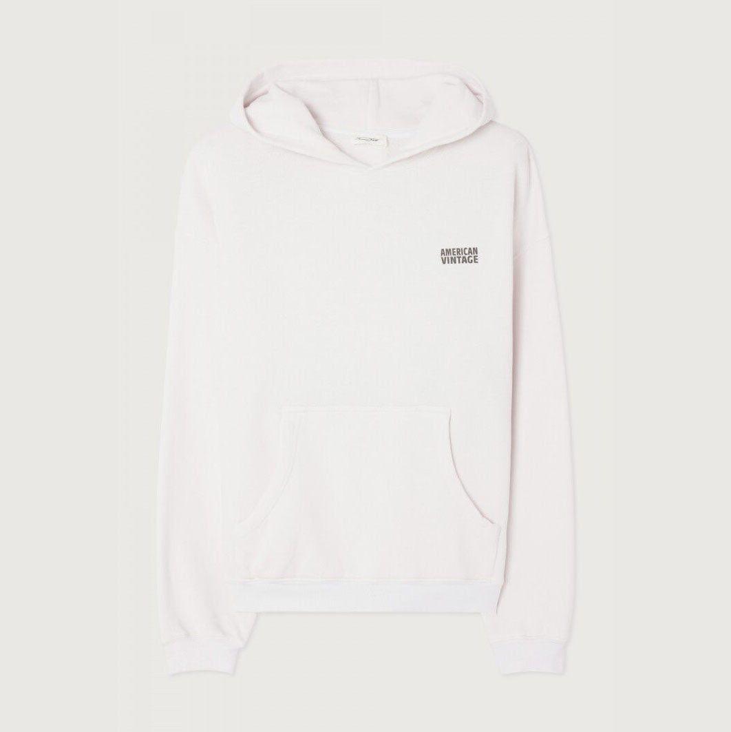 Women White Hooded Cotton Sweatshirt