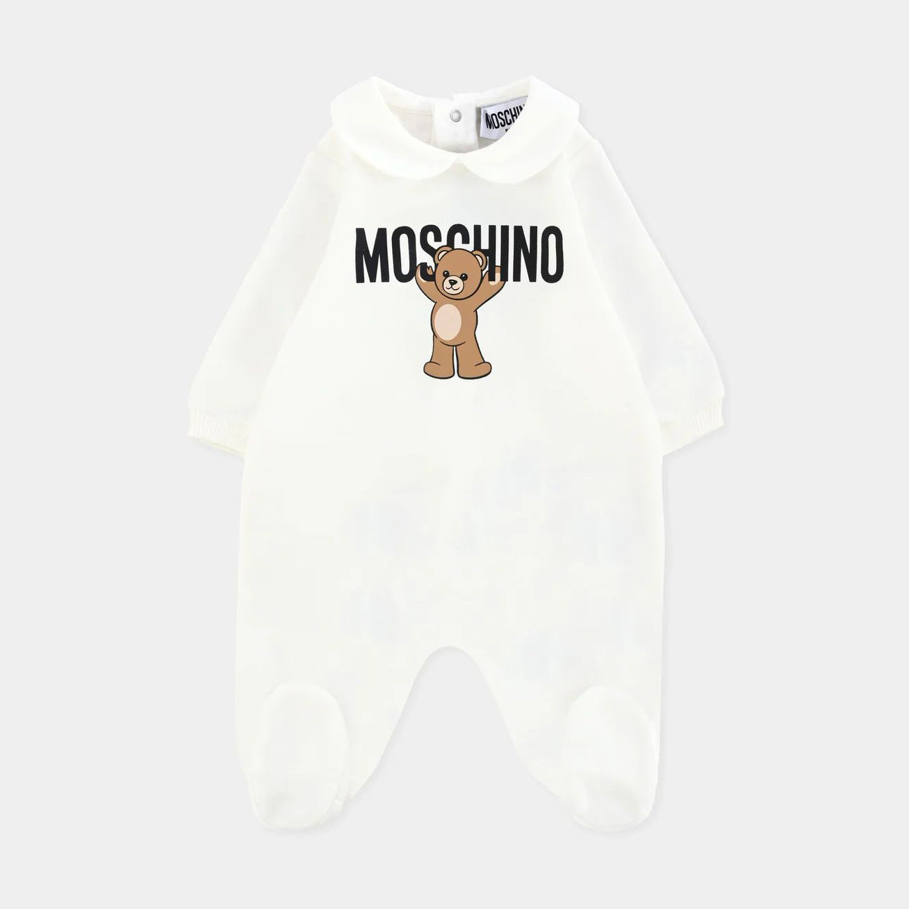 Baby Boys & Girls White Bear Printed Cotton Babysuit Gift