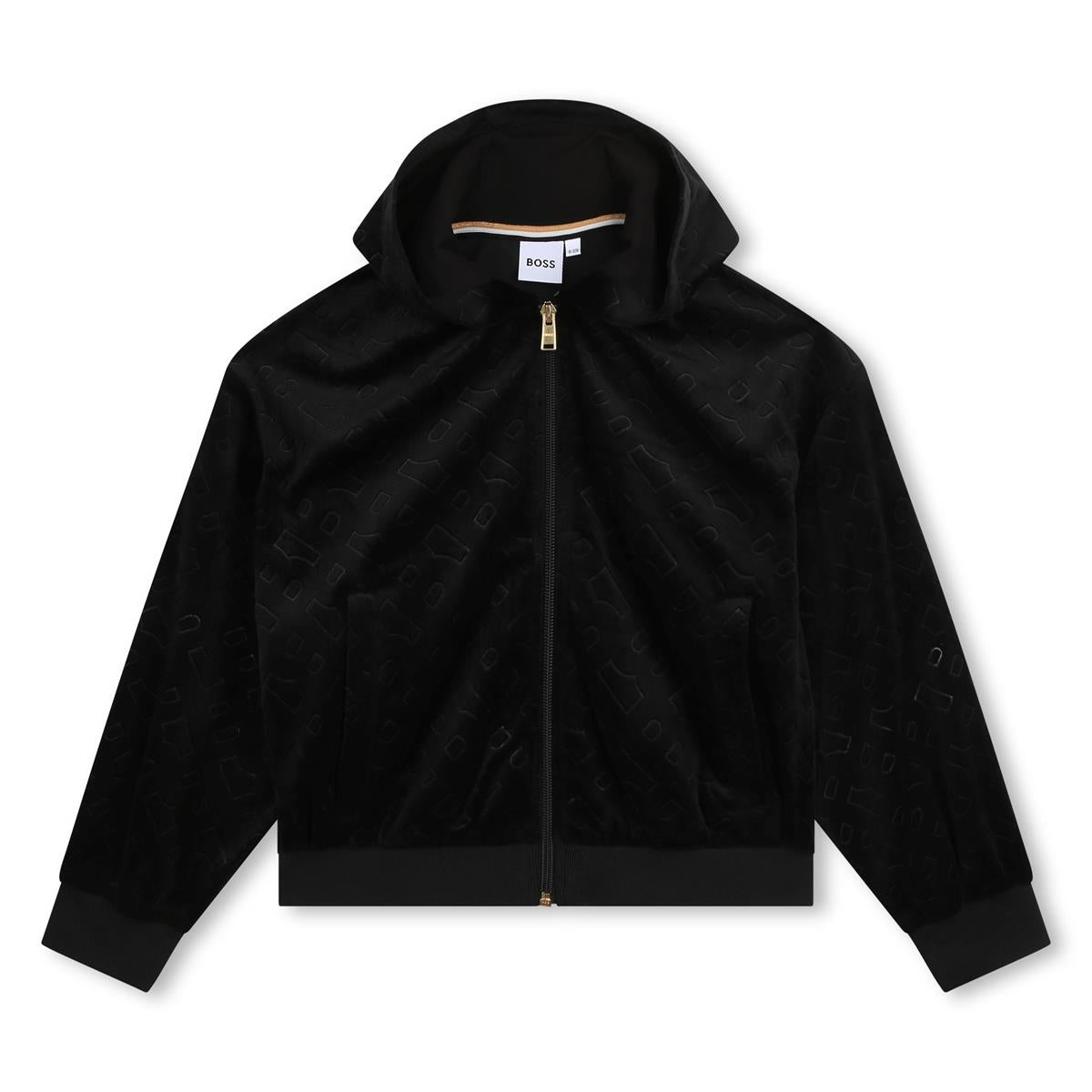 Girls Black Zip-Up Jacket