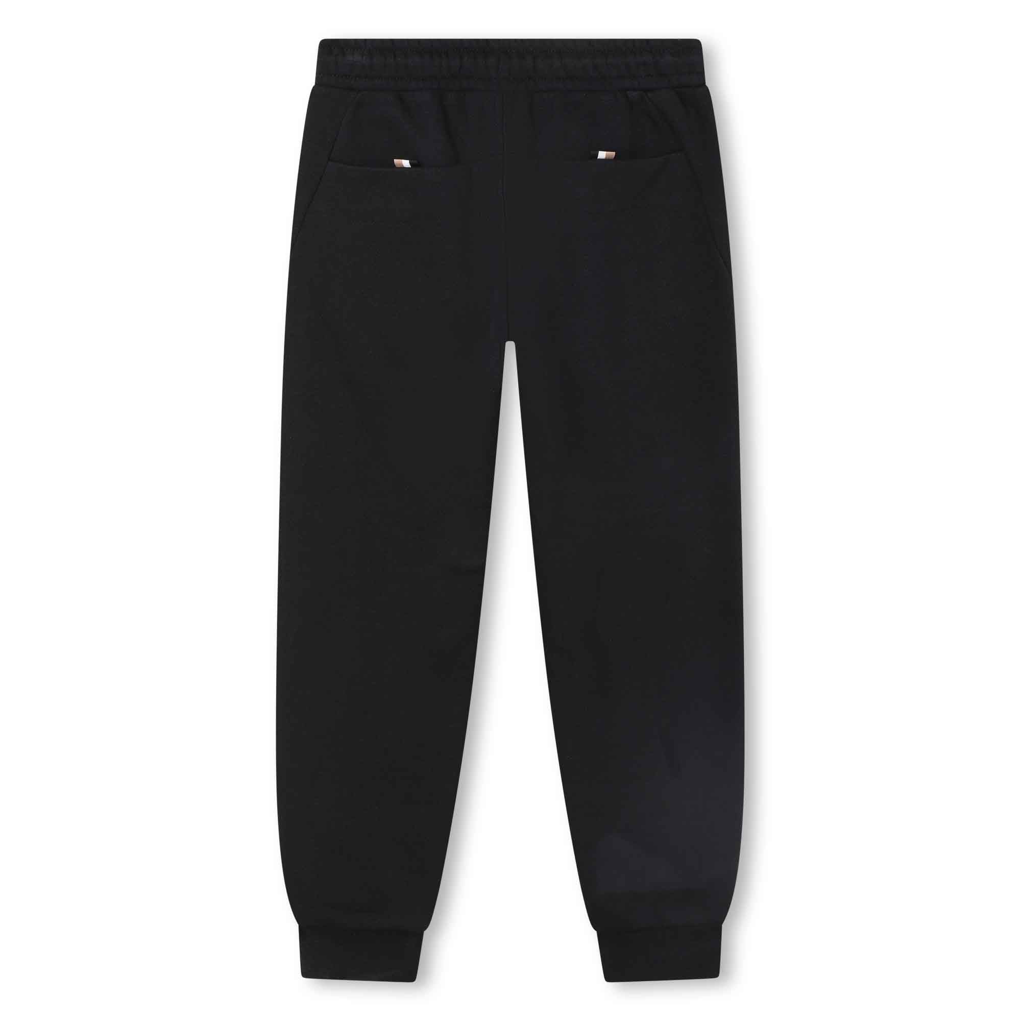 Boys Black Cotton Trousers