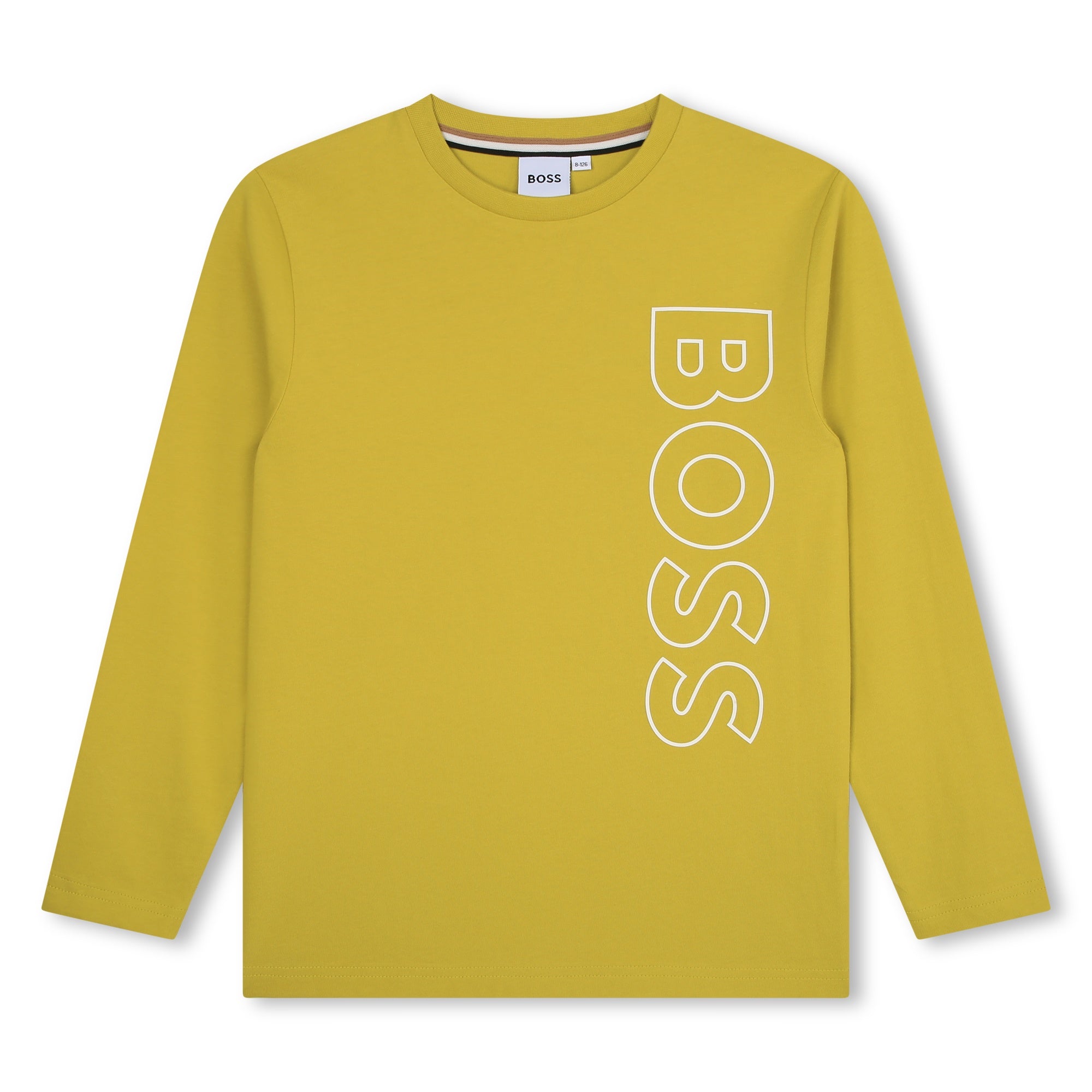 Boys Green Logo Cotton T-Shirt