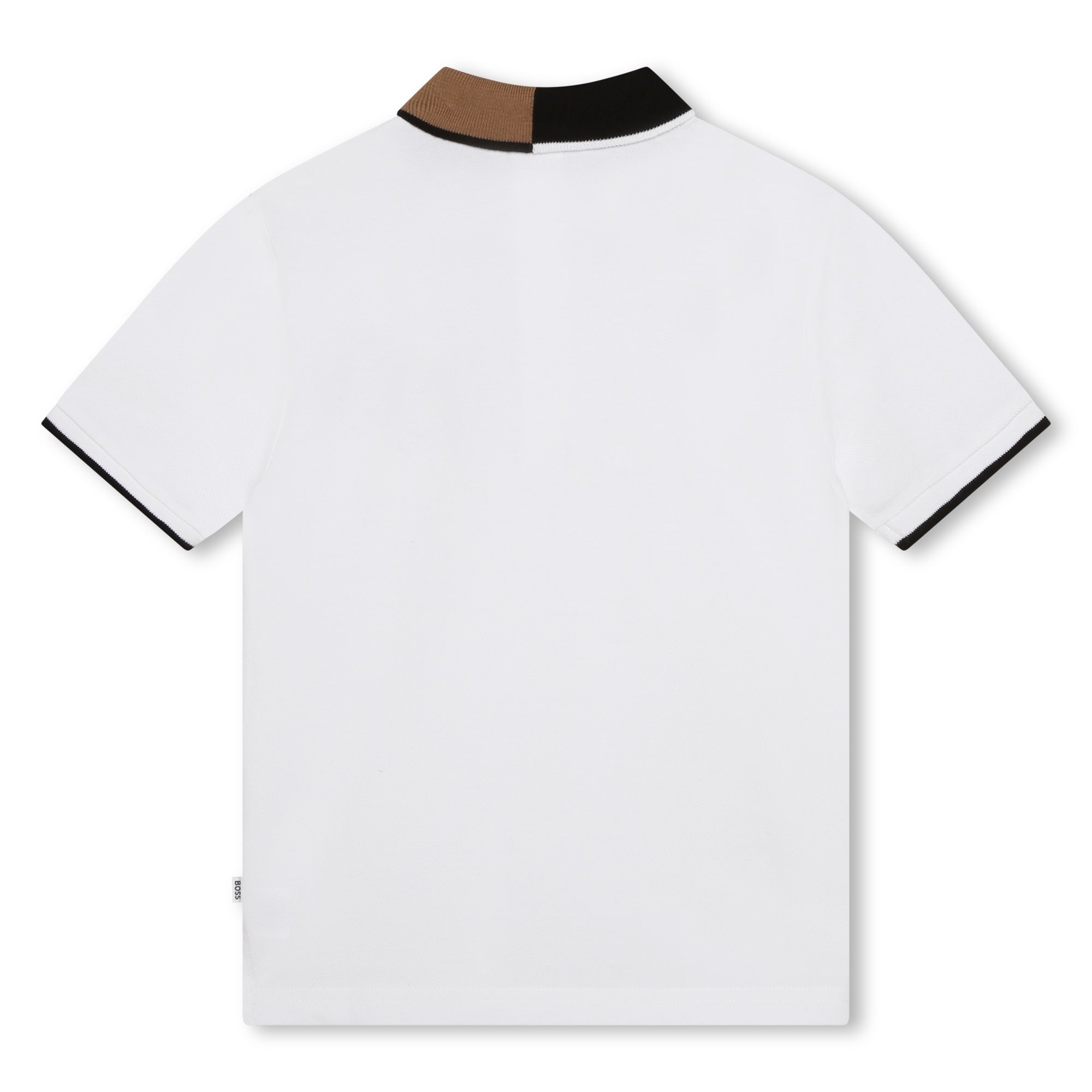 Boys White Cotton Polo Shirt