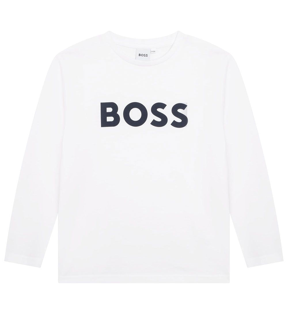 Boys White Logo Cotton T-Shirt