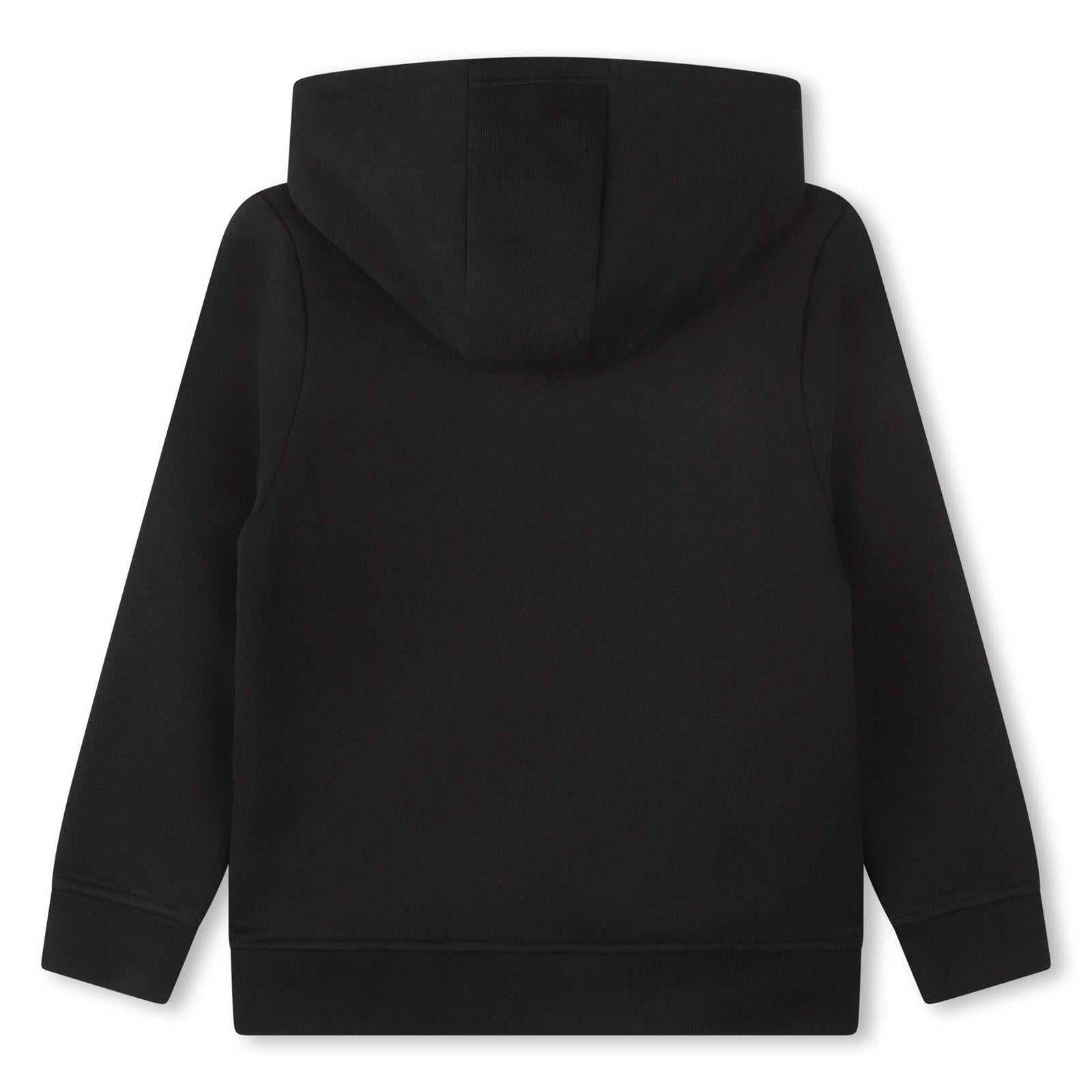 Boys Black Logo Hooded Sweatshirt
