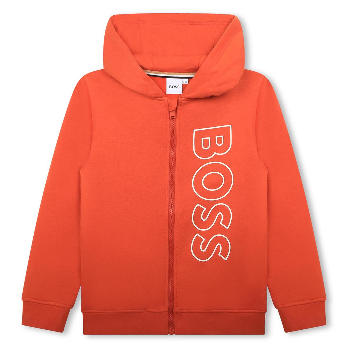 Boys Orange Zip-Up Top