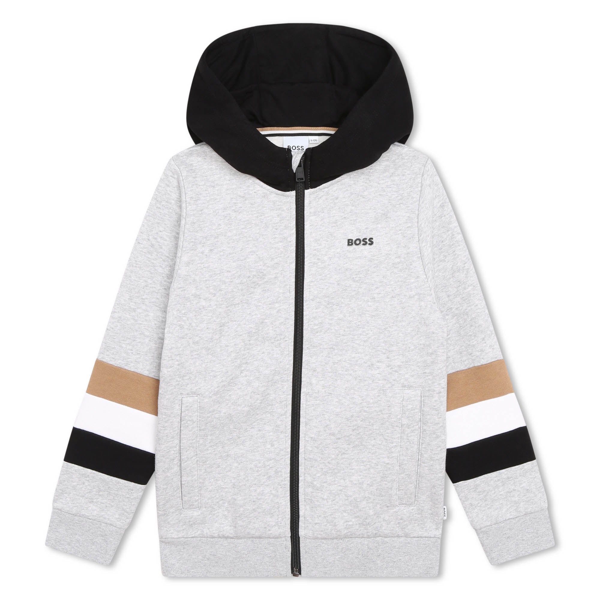 Boys Grey Zip-Up Top