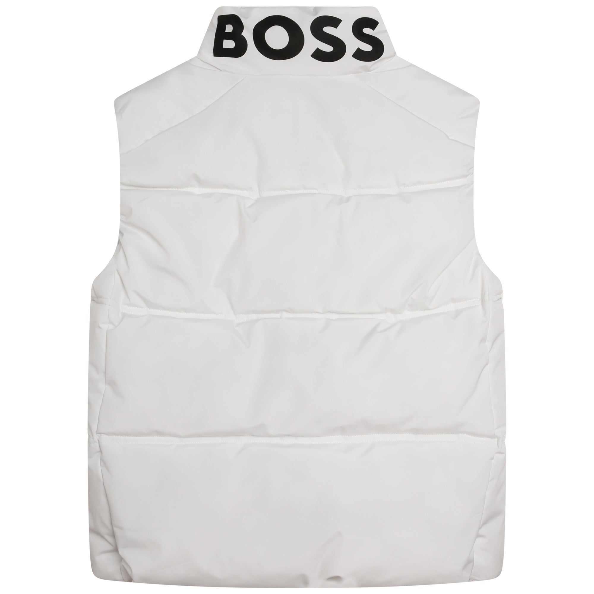 Boys White Padded Gilet