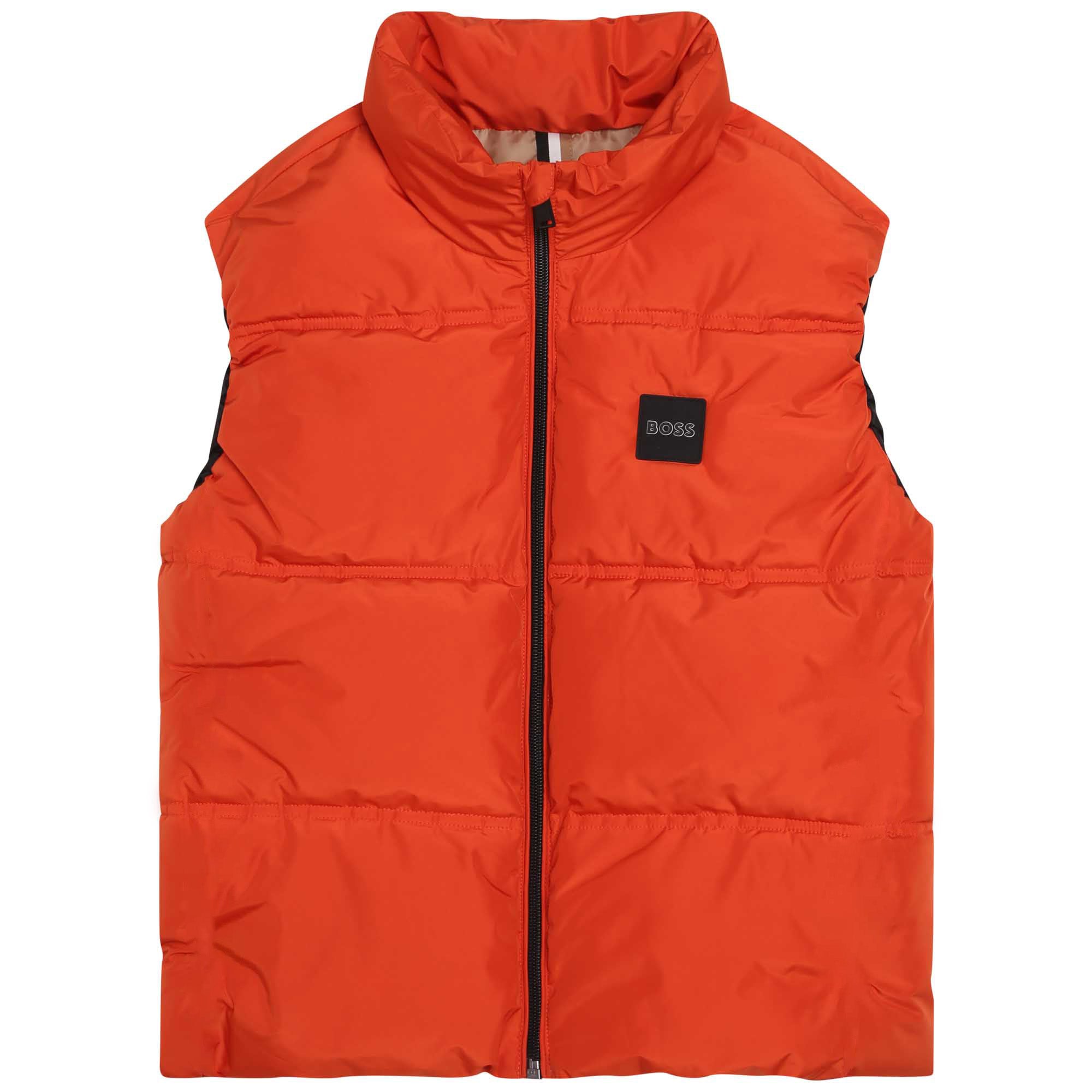 Boys Orange Padded Gilet