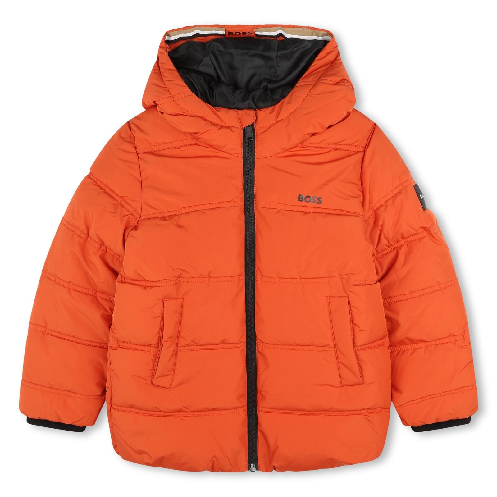 Boys Orange Padded Jacket
