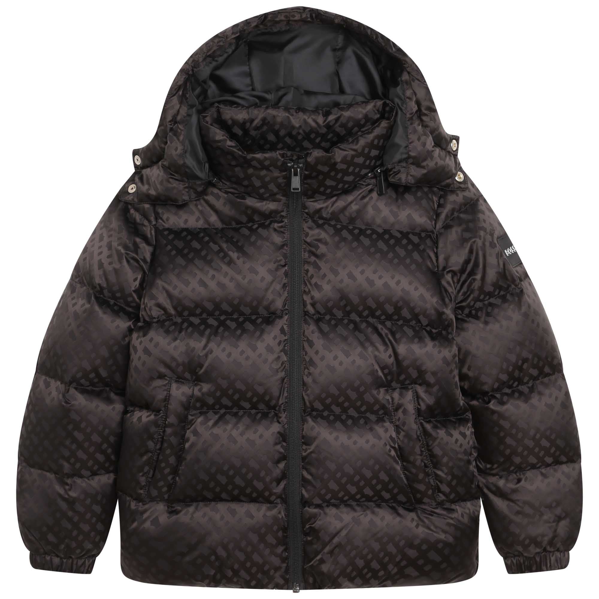 Boys Black Padded Down Jacket