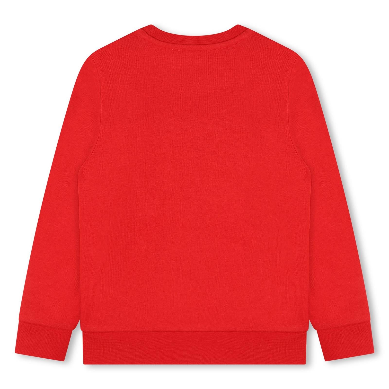 Boys Red Logo Cotton Sweatshirt