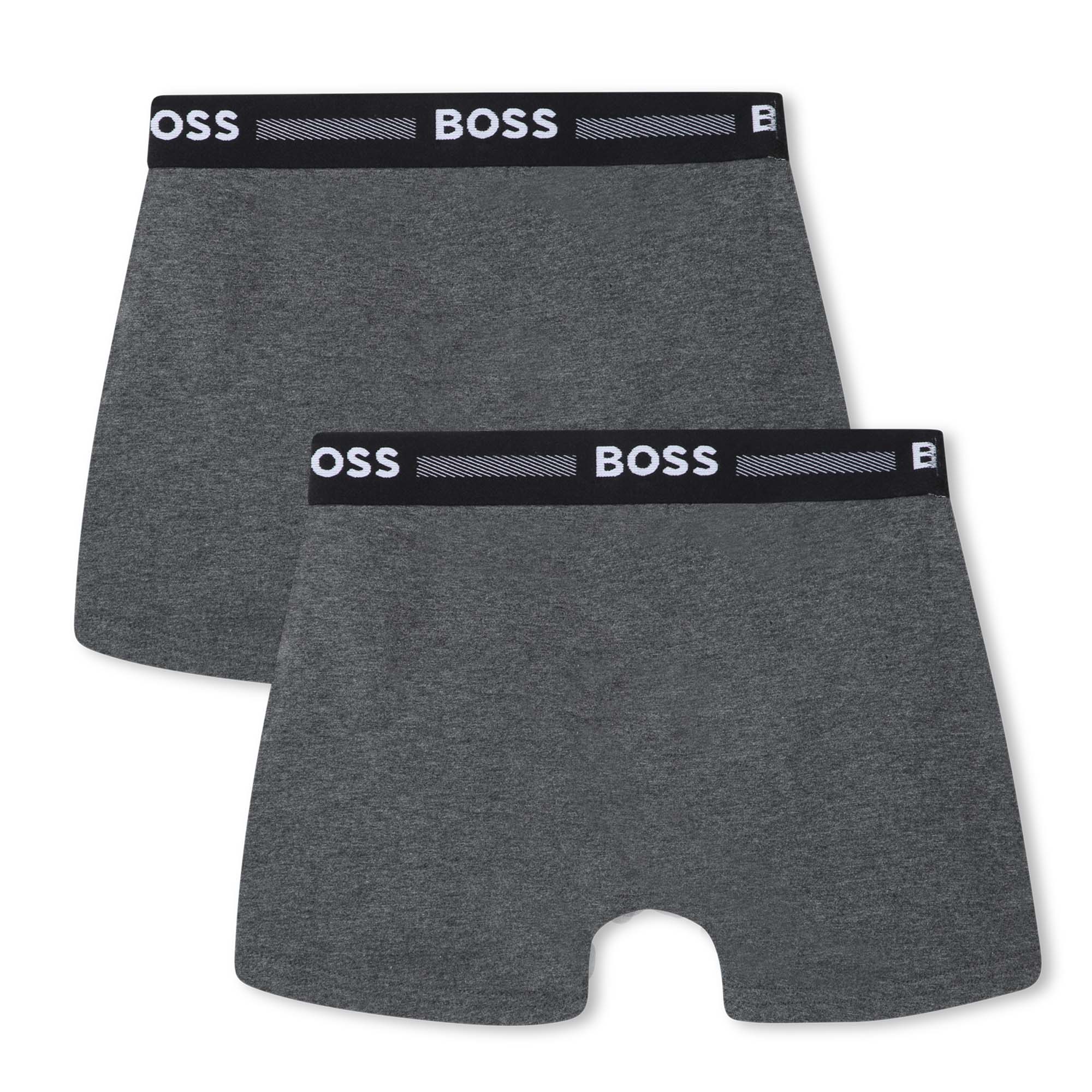 Boys Grey Cotton Underwear Set(2 Pack)