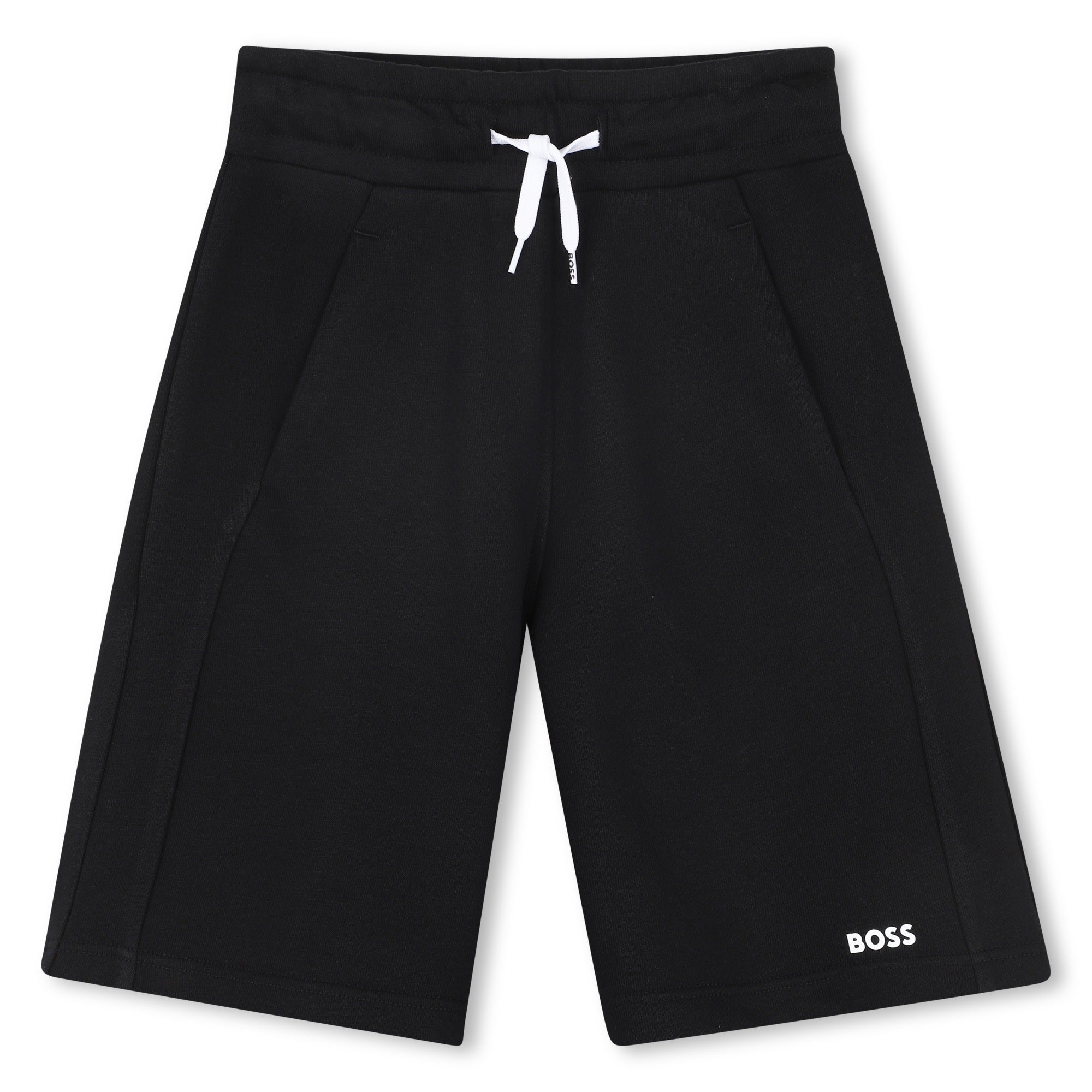 Boys Black Cotton Shorts