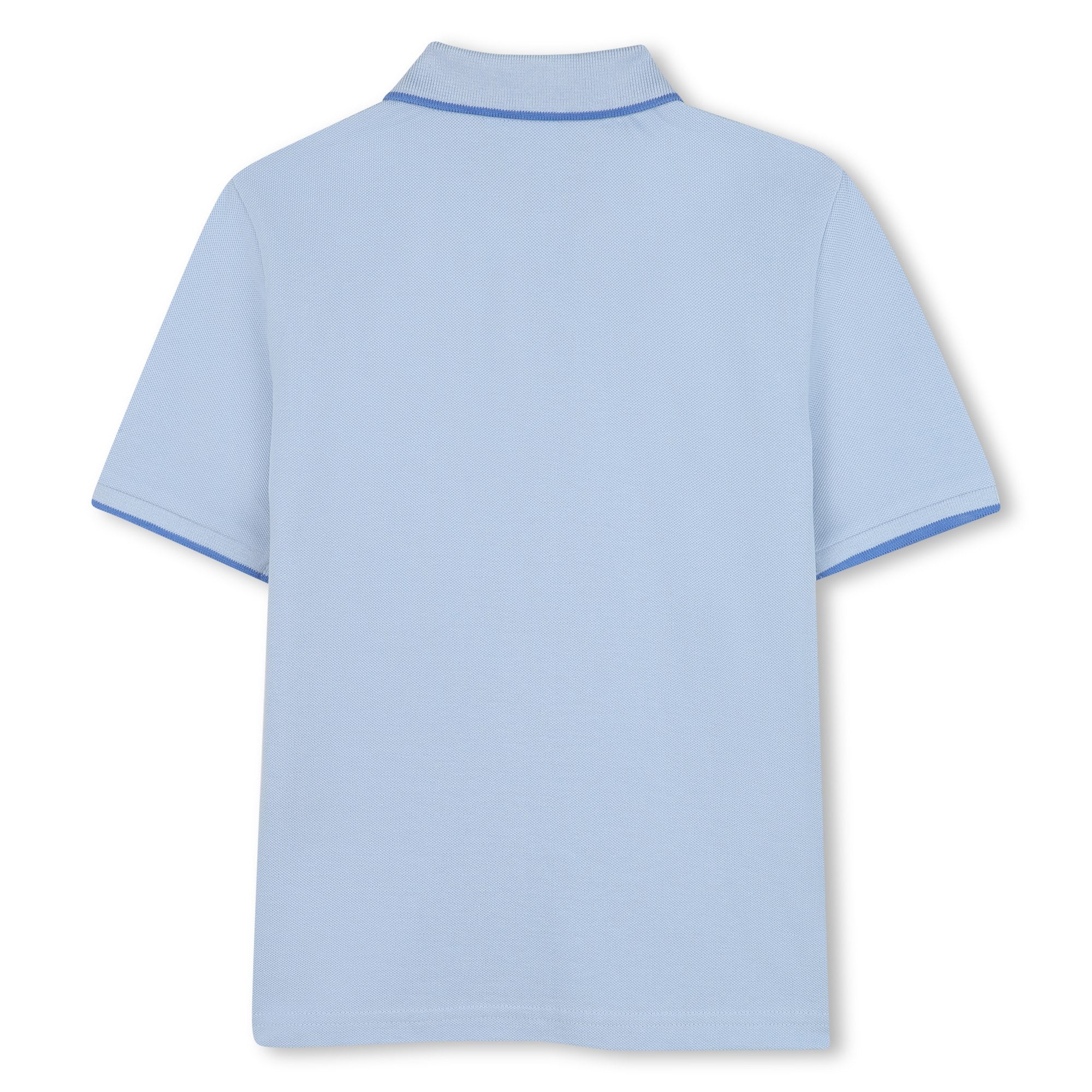 Boys Light Blue Cotton Polo Shirt