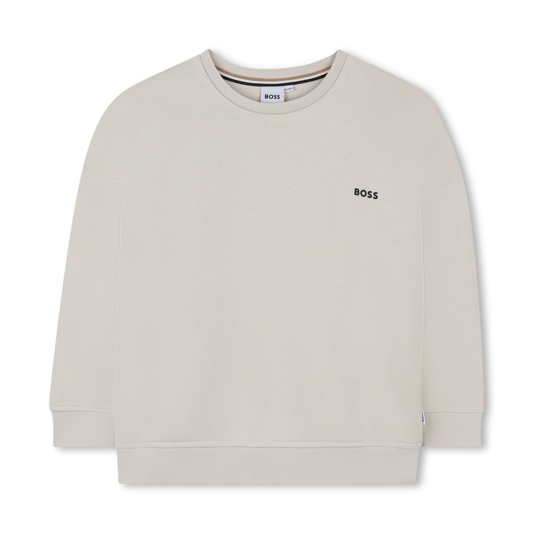 Boys Beige Cotton Sweatshirt