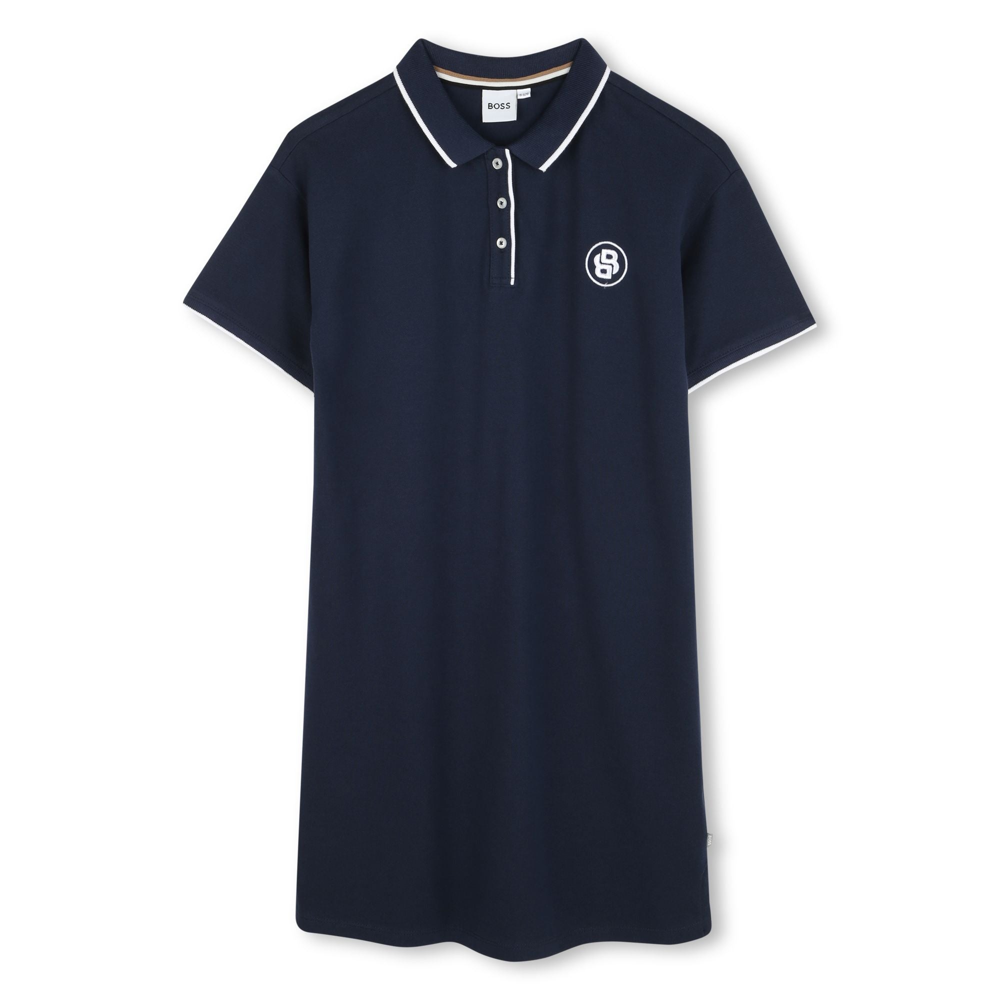Girls Navy Cotton Dress