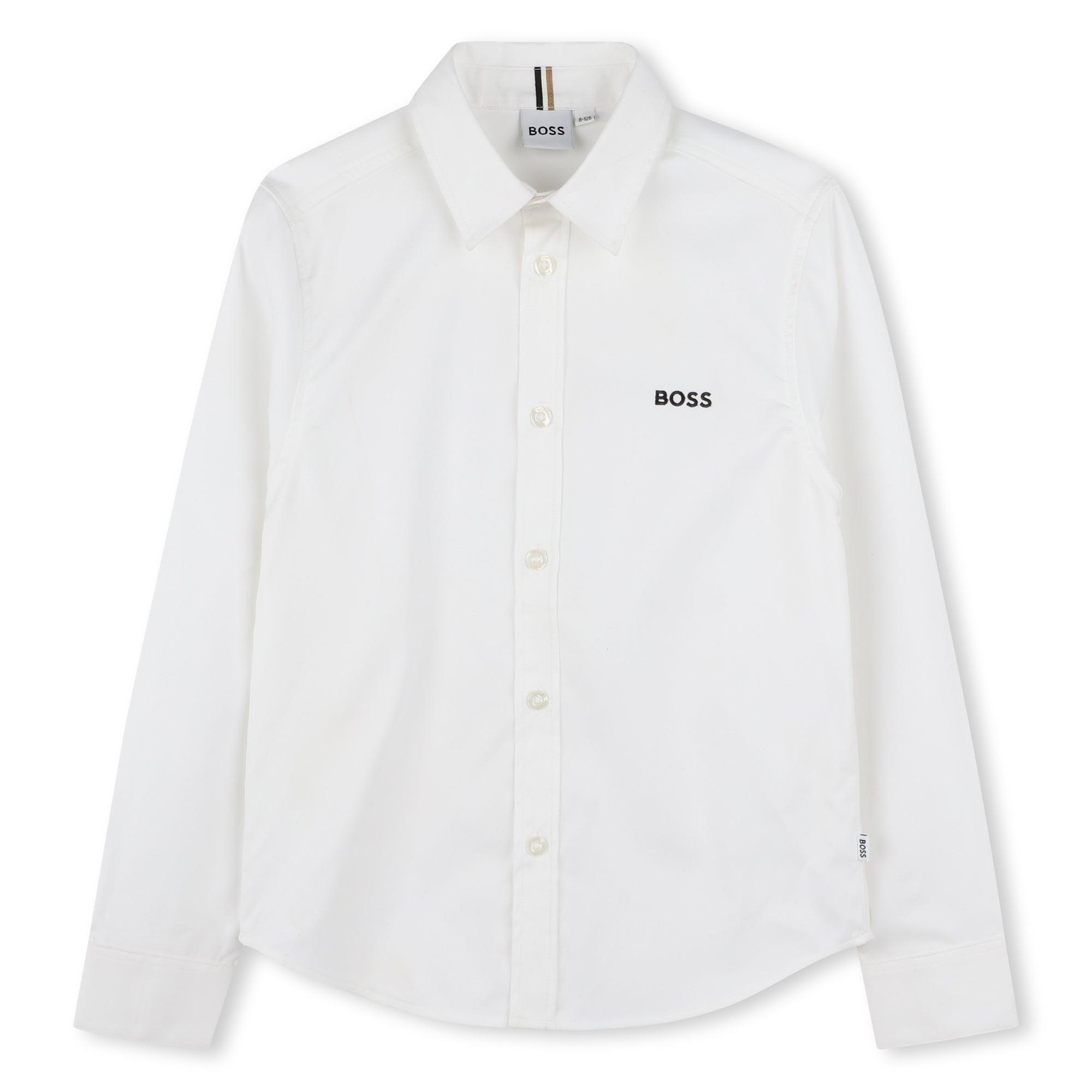 Boys White Cotton Shirt
