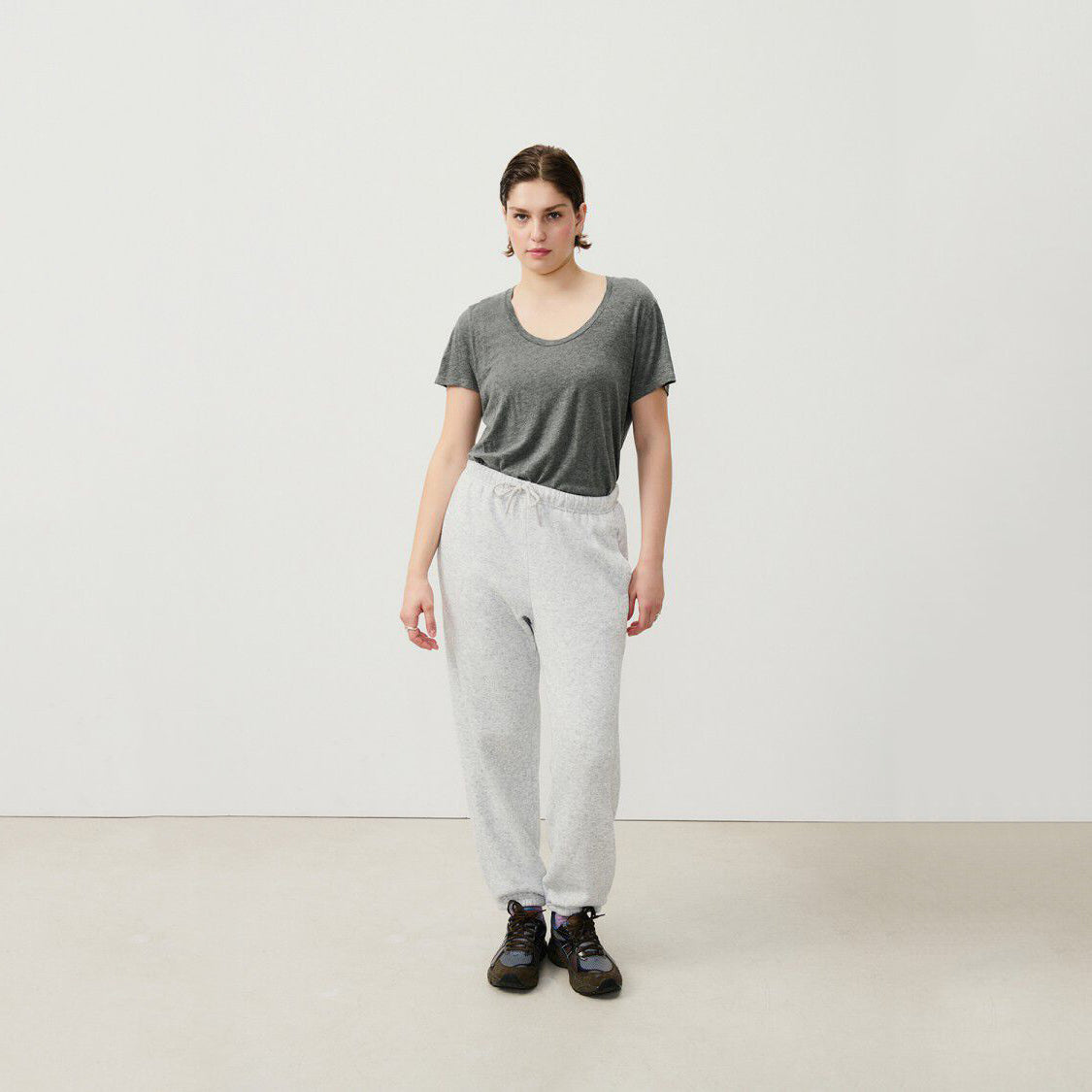 Women Grey Cotton T-Shirt