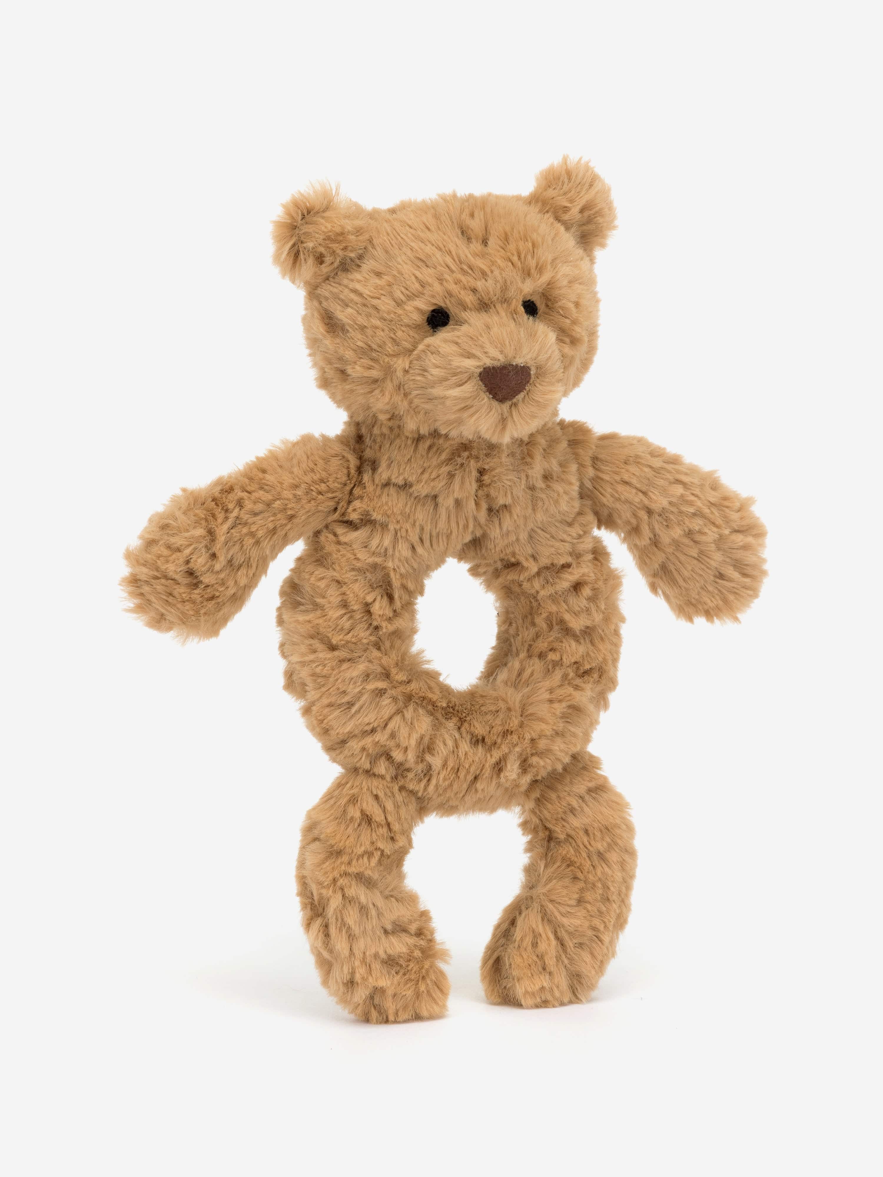 Bartholomew Bear Ring Rattle in Brown (18 CM)