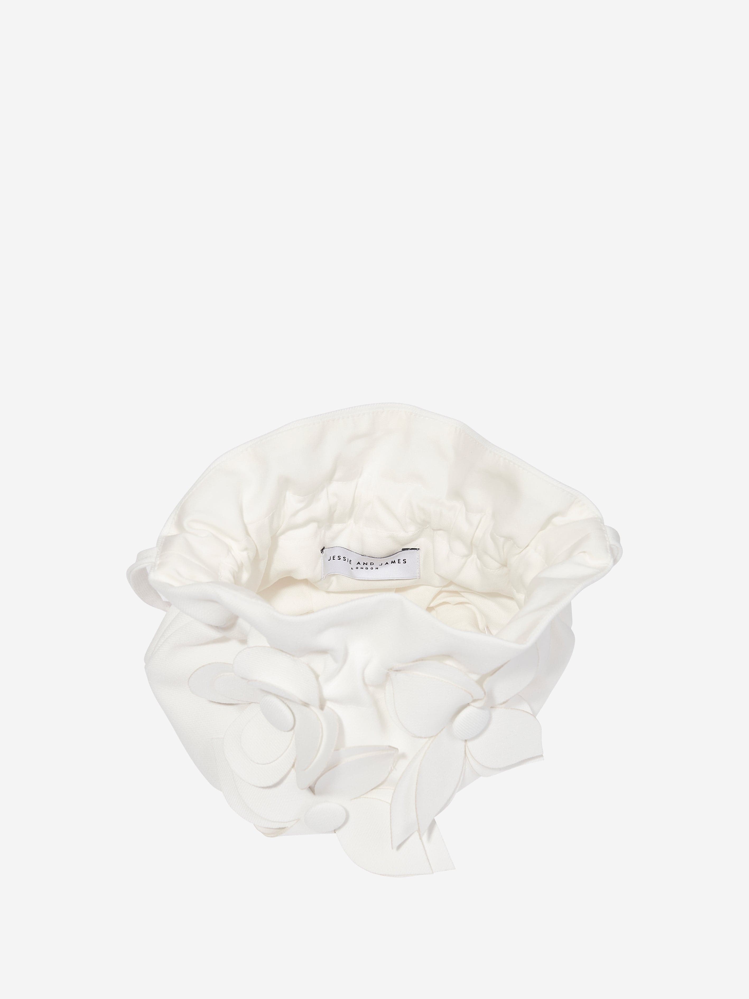 Girls Willow Flower Bag in White (22.5cm)