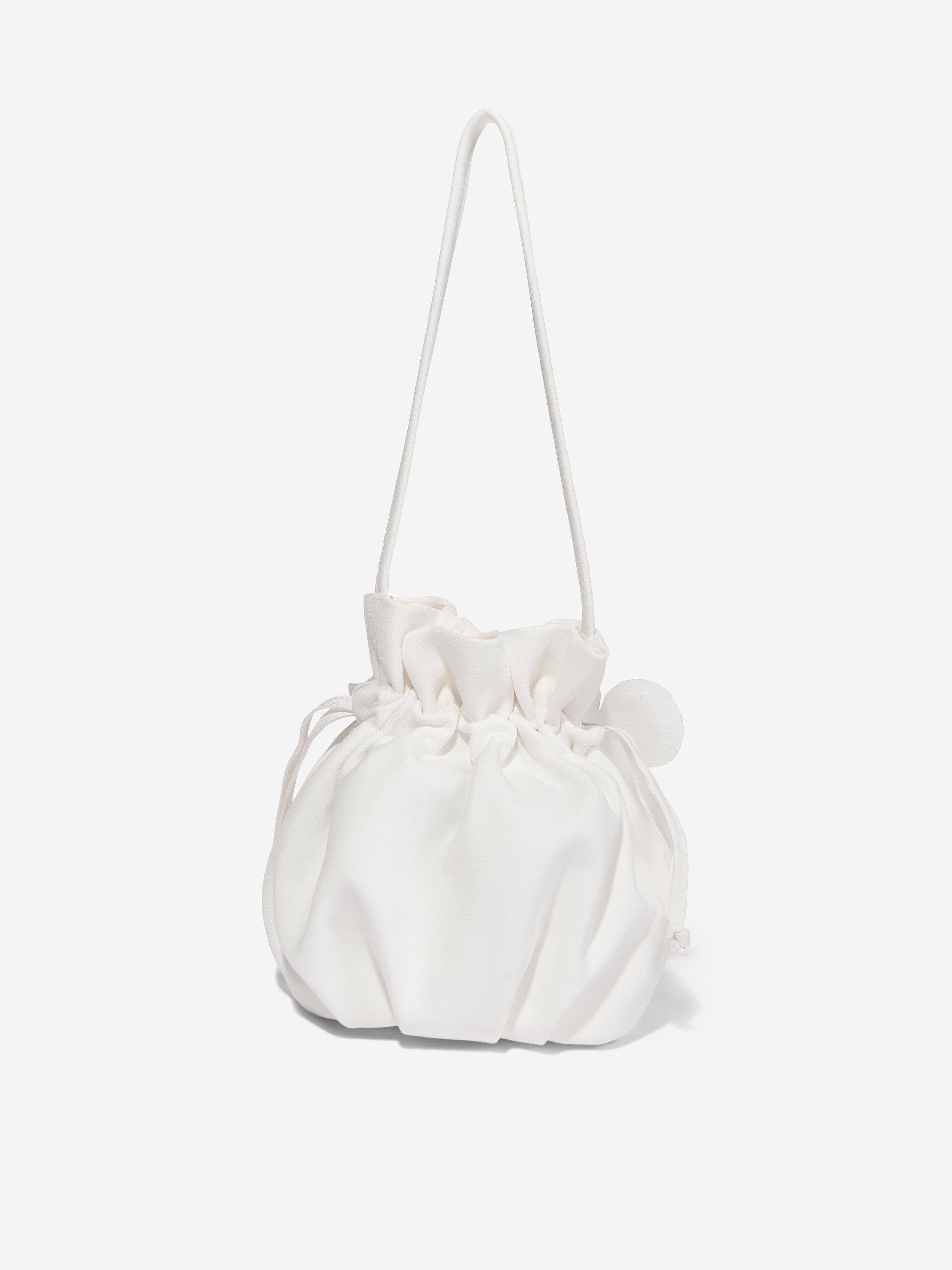 Girls Willow Flower Bag in White (22.5cm)