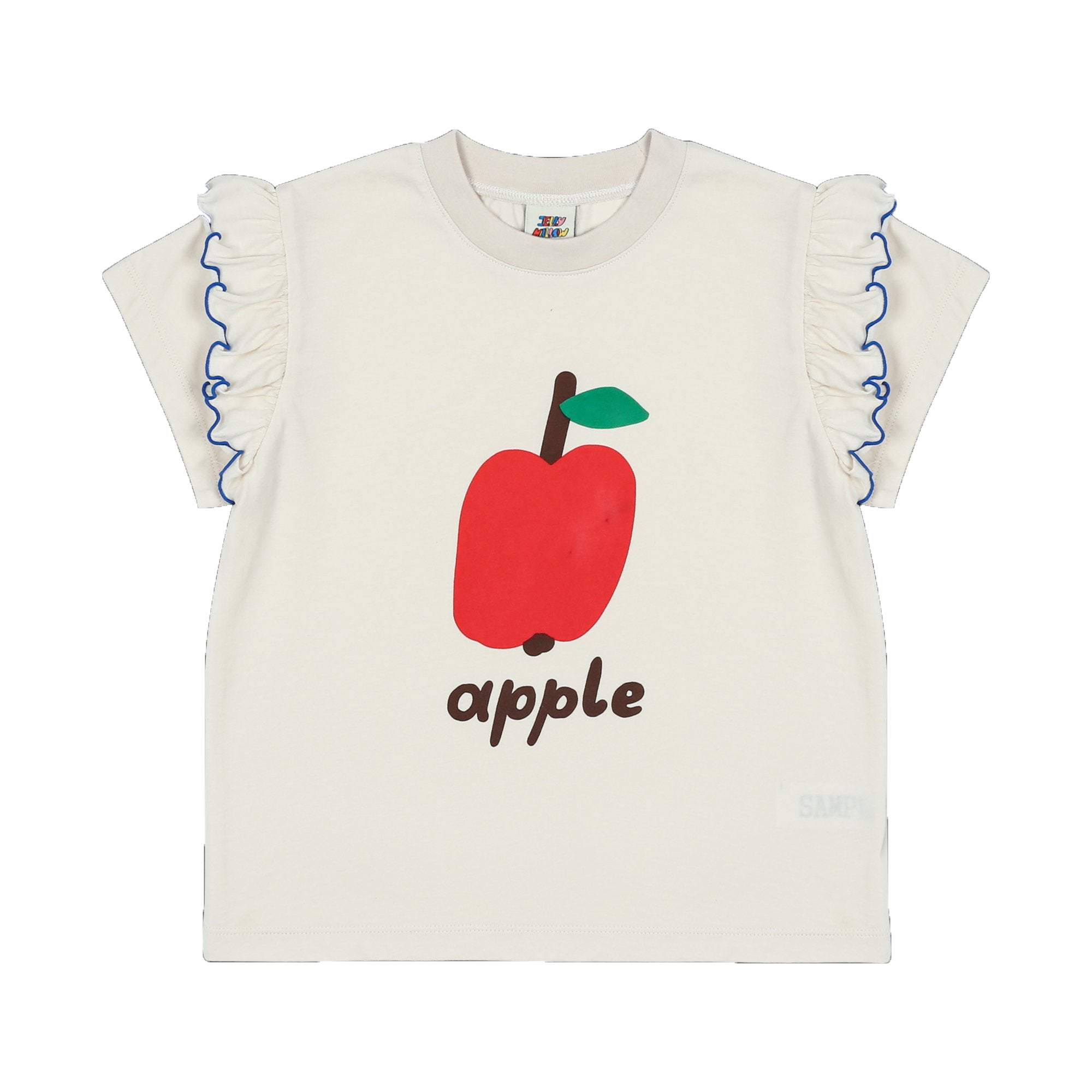 Girls Ivory Printed Cotton T-Shirt