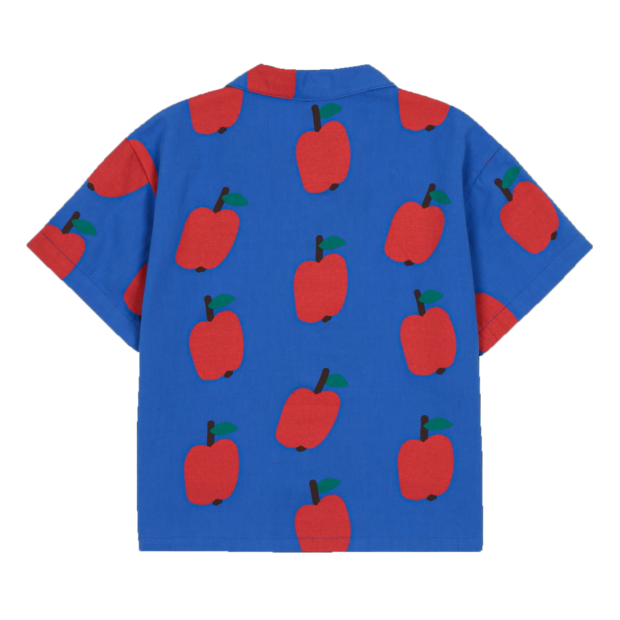 Boys & Girls Blue Printed Cotton Shirt