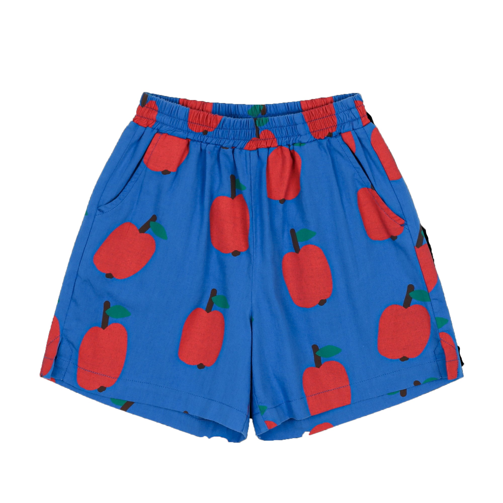 Boys & Girls Blue Printed Cotton Shorts