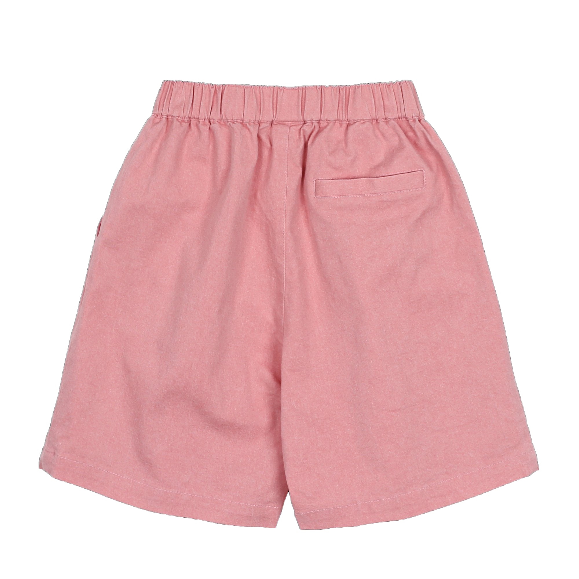 Girls Pink Printed Cotton Shorts