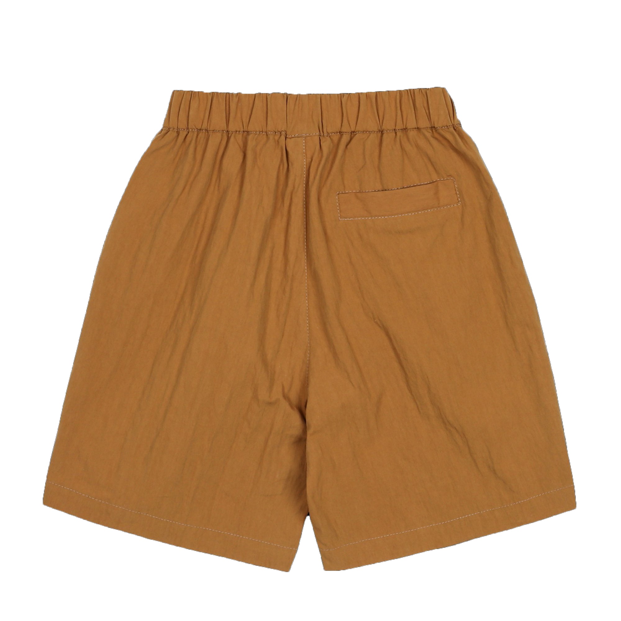 Girls Brown Printed Cotton Shorts