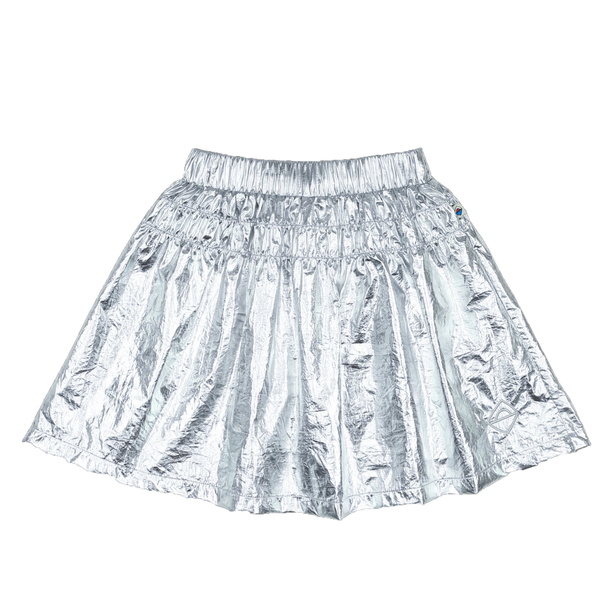 Girls Silver Pleated Leggings Skirt