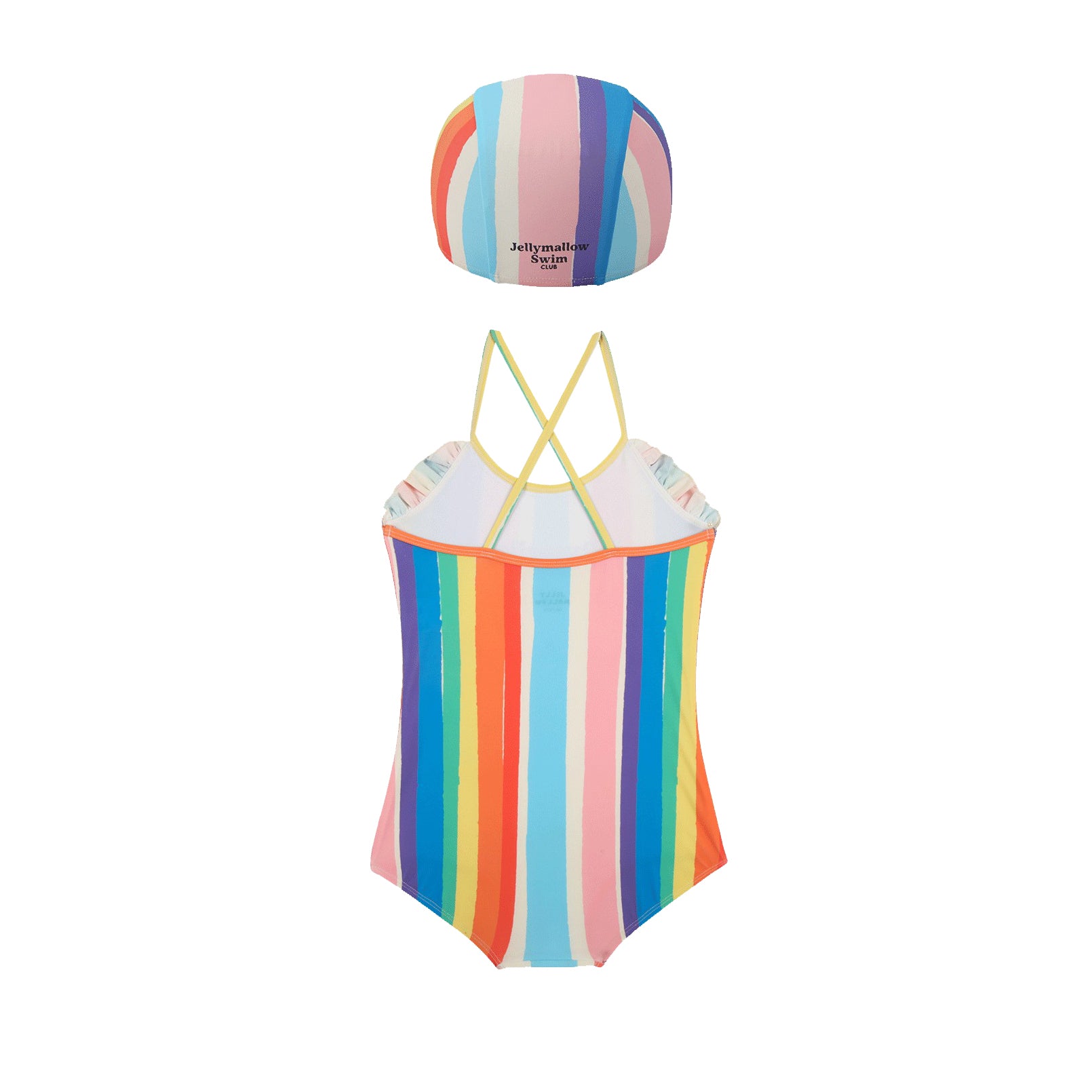 Girls Colorful Stripes Swimsuit Set(2 Pack)