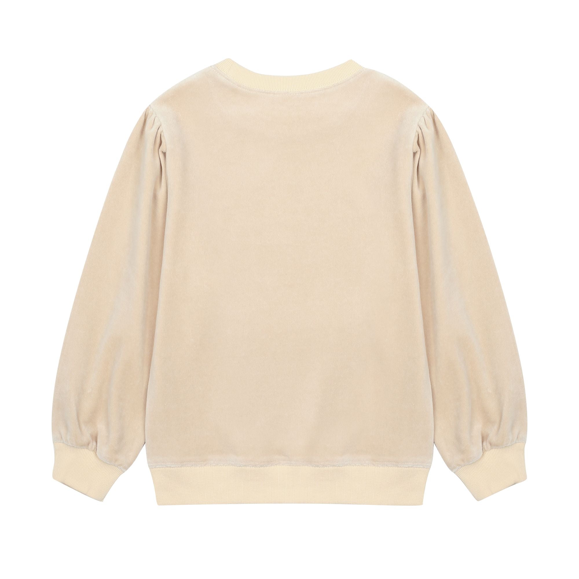 Boys & Girls Beige Velvet Sweatshirt