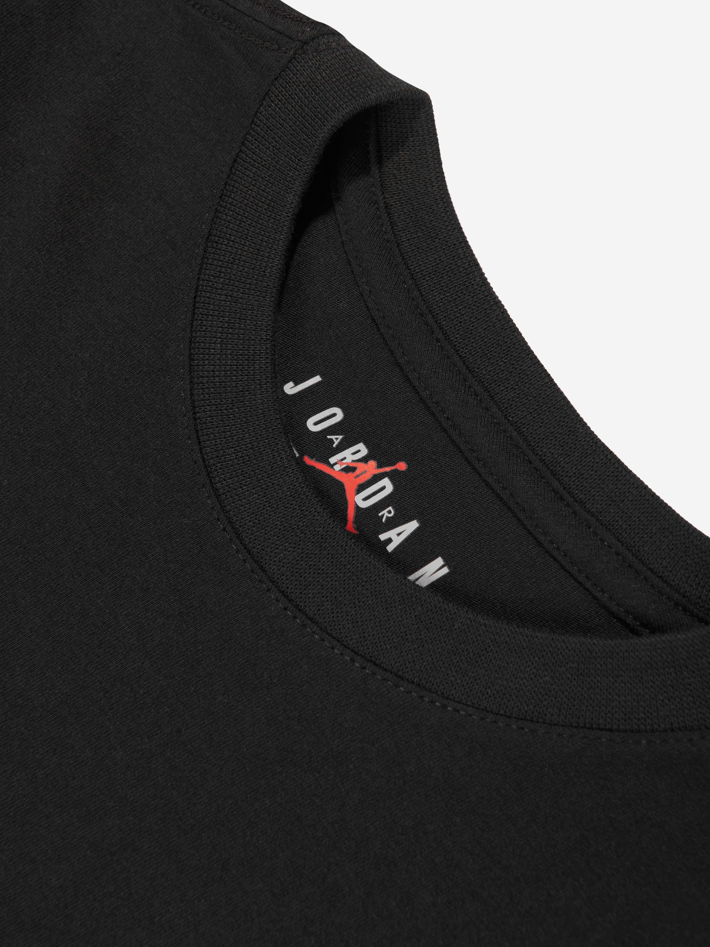 Boys Jumpman Air Embroidered T-Shirt in Black