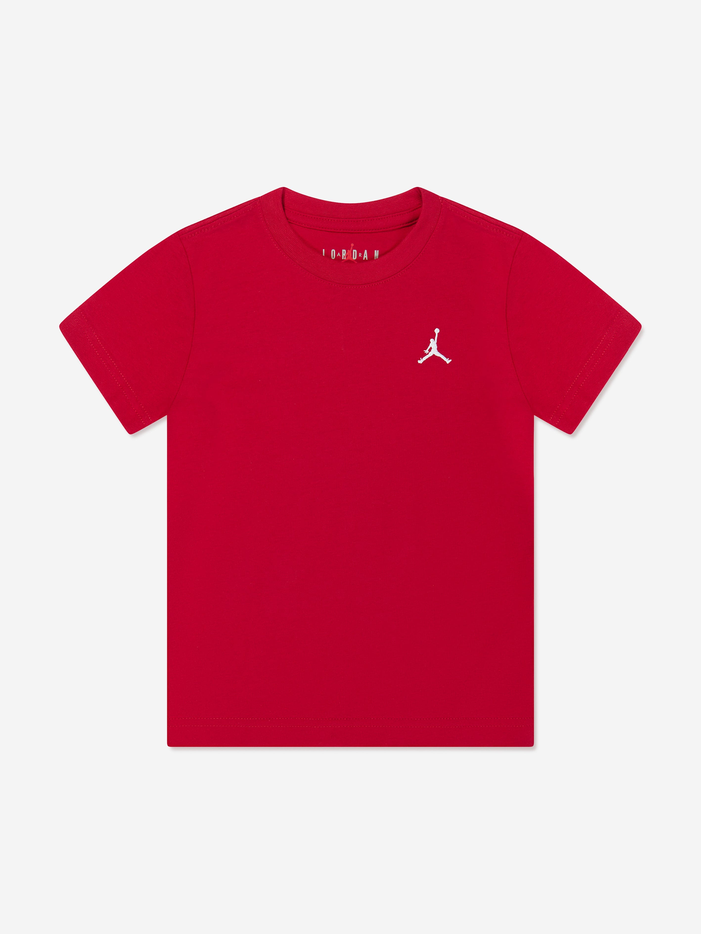 Boys Jumpman Air Embroidered T-Shirt in Red