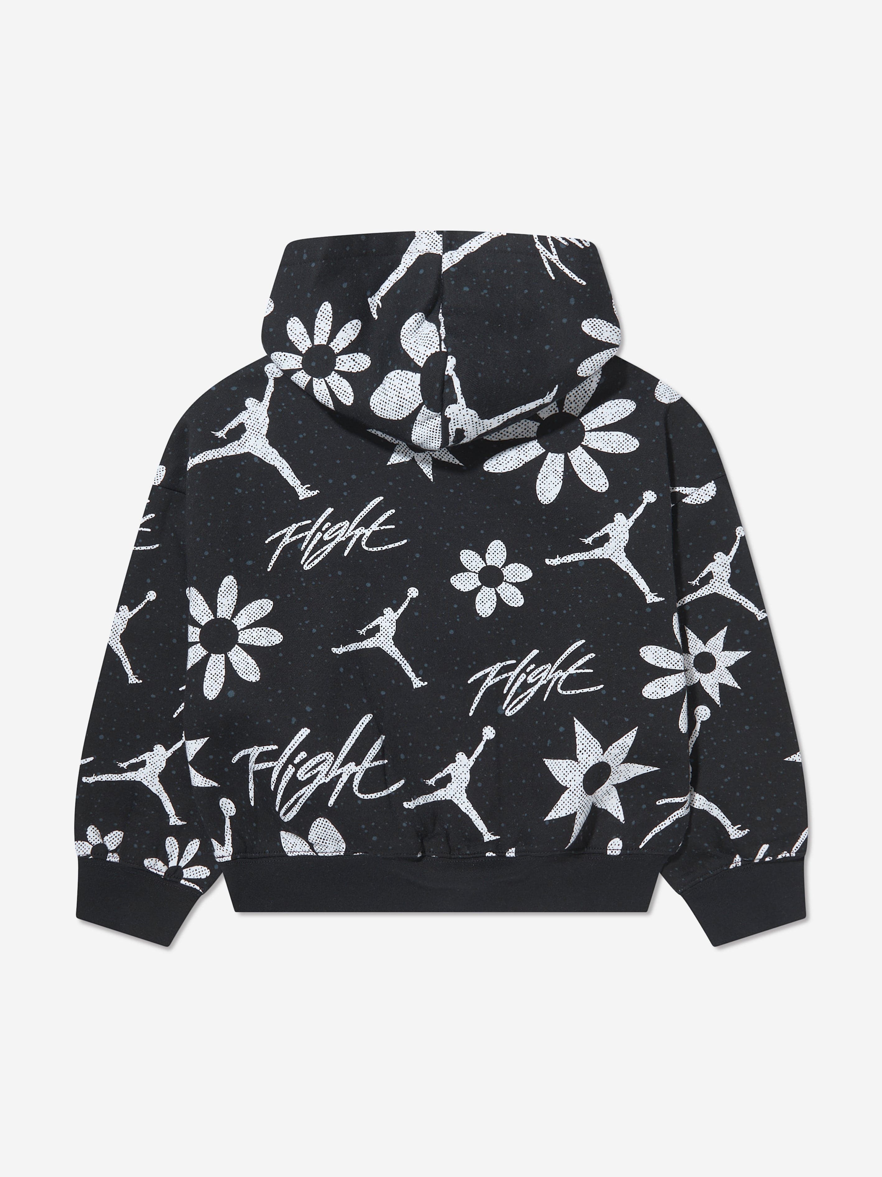 Jordan Girls Floral Flight AOP Hoodie in Black