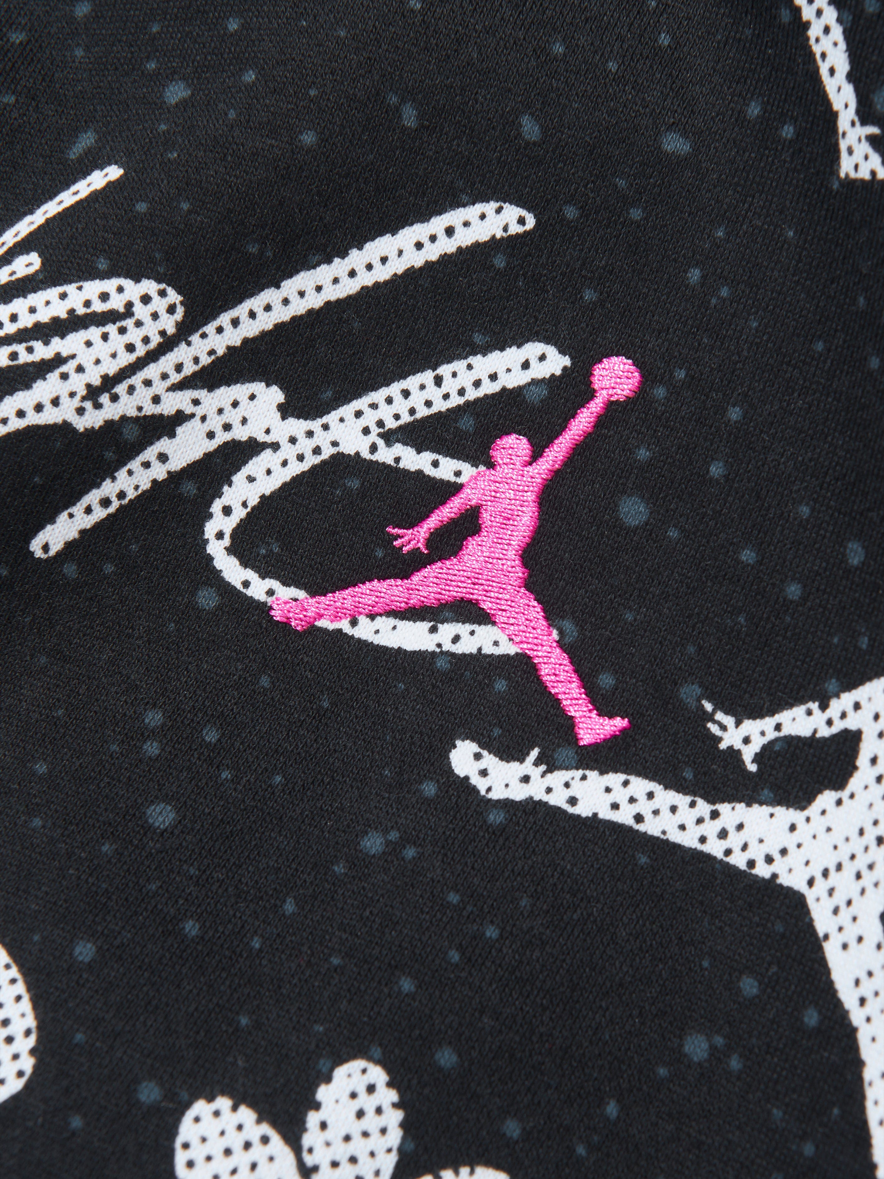 Jordan Girls Floral Flight AOP Hoodie in Black
