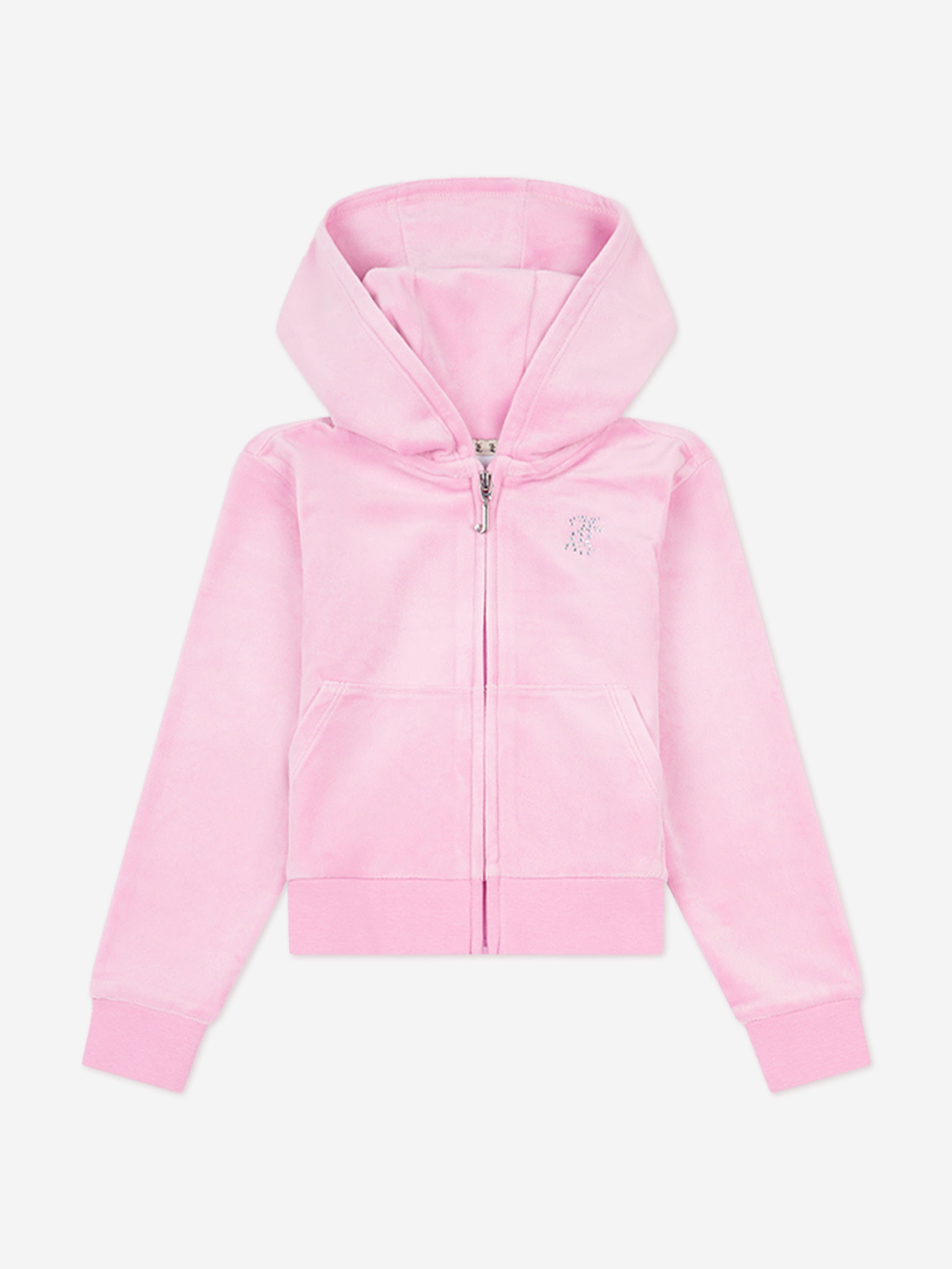 Girls Zip Up & Bootcut Joggers Tracksuit in Pink