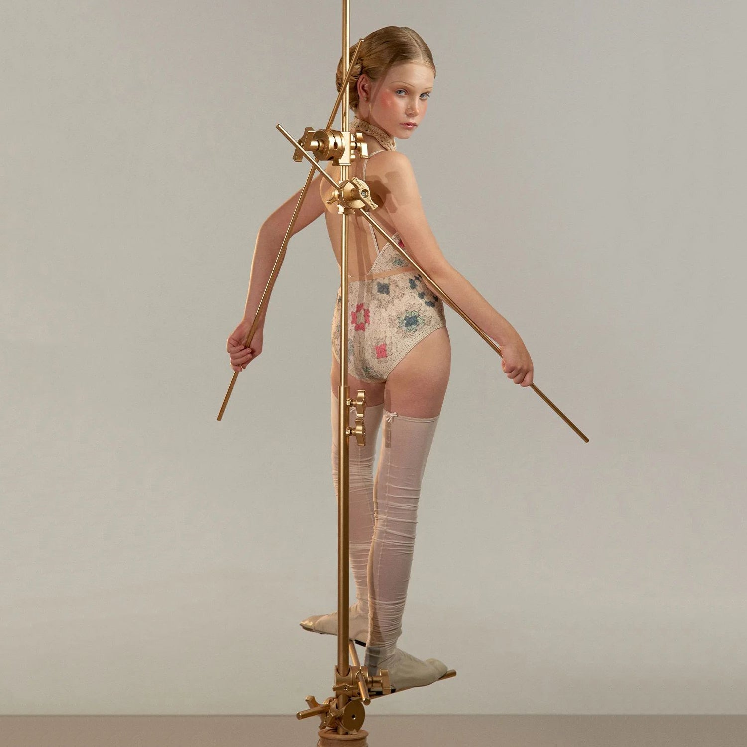 Girls Green Tea"GRANNY SQUARE"Ballet Onesies(J251LE04VL/green tea)