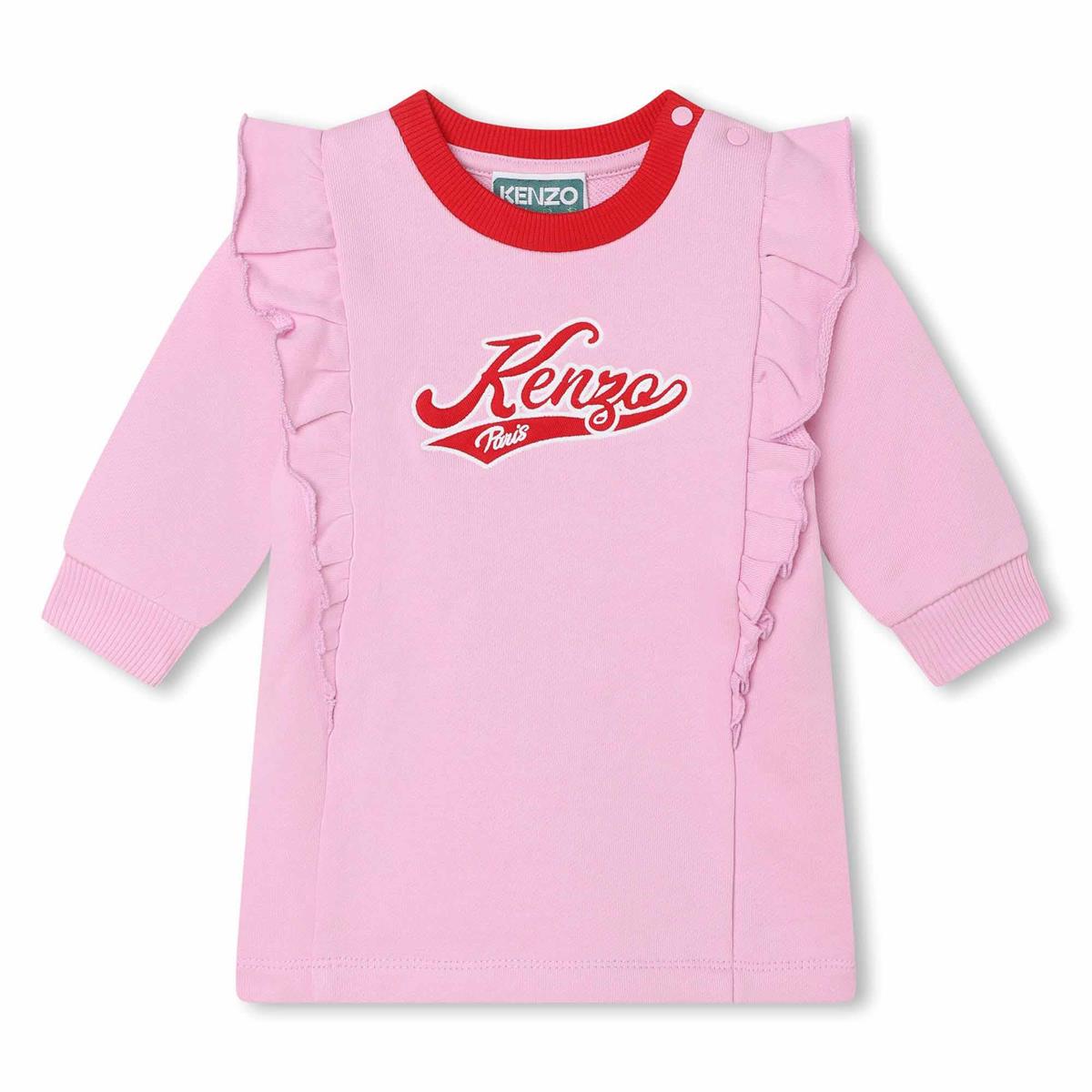 Baby Girls Pink Logo Cotton Dress
