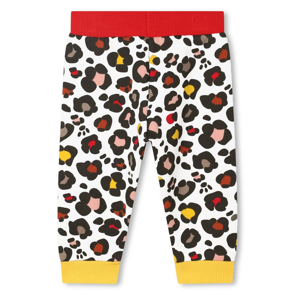 Baby Boys & Girls White Printed Trousers