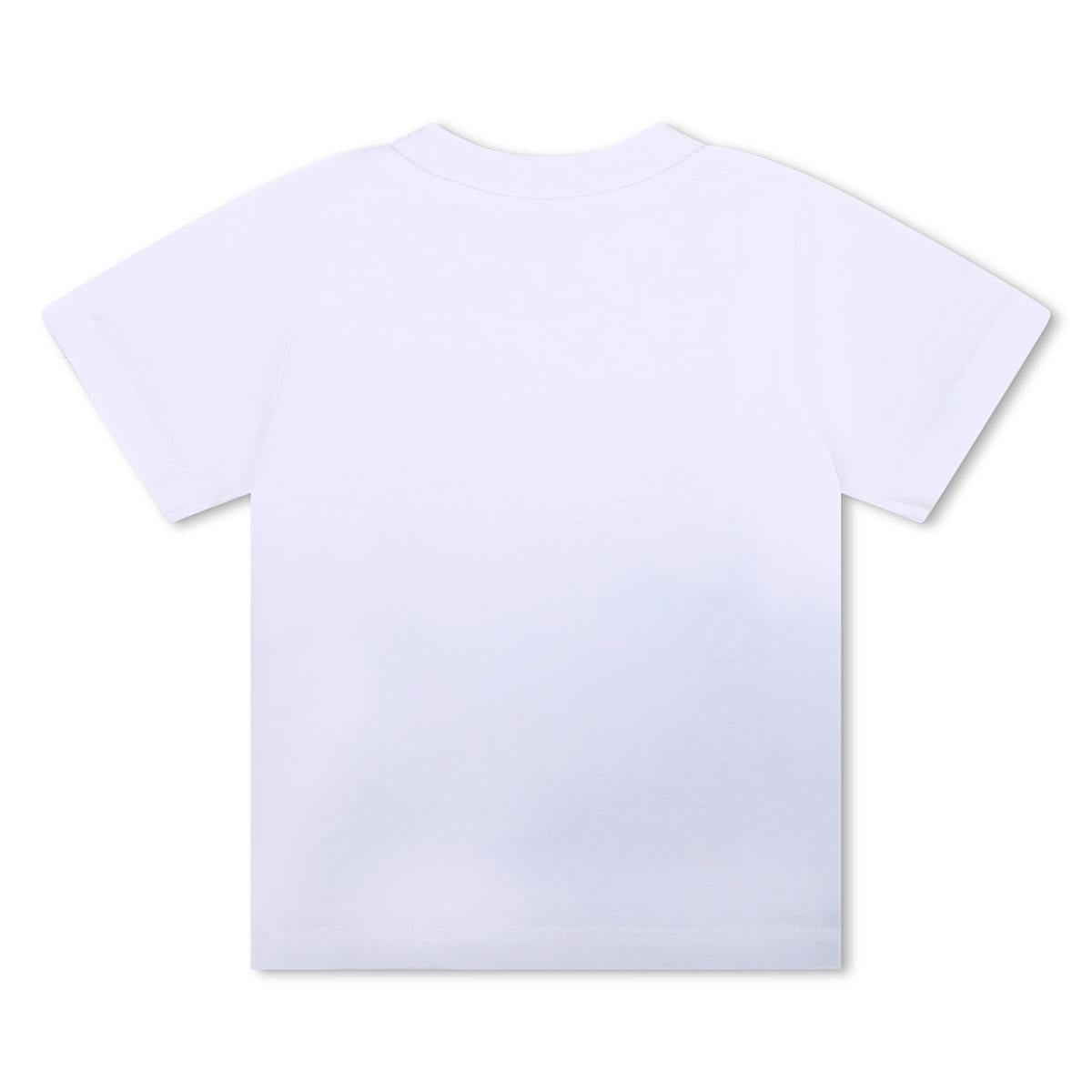 Baby Boys White Logo Cotton T-Shirt
