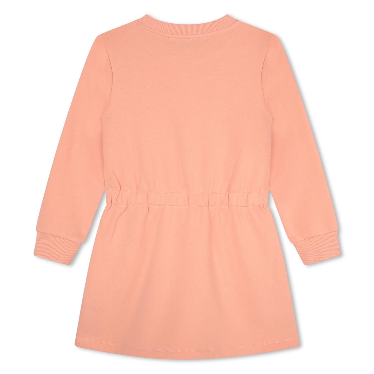 Girls Pink Logo Cotton Dress