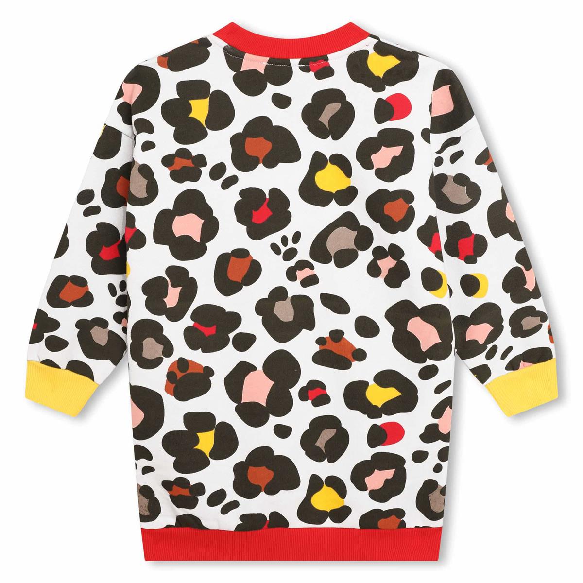 Girls Beige Logo Cotton Dress