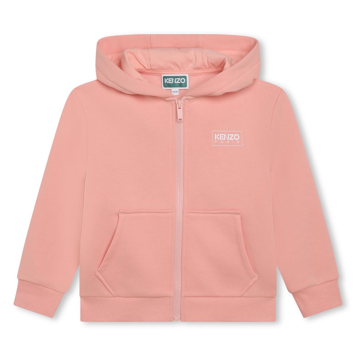 Girls Pink Zip-Up Top